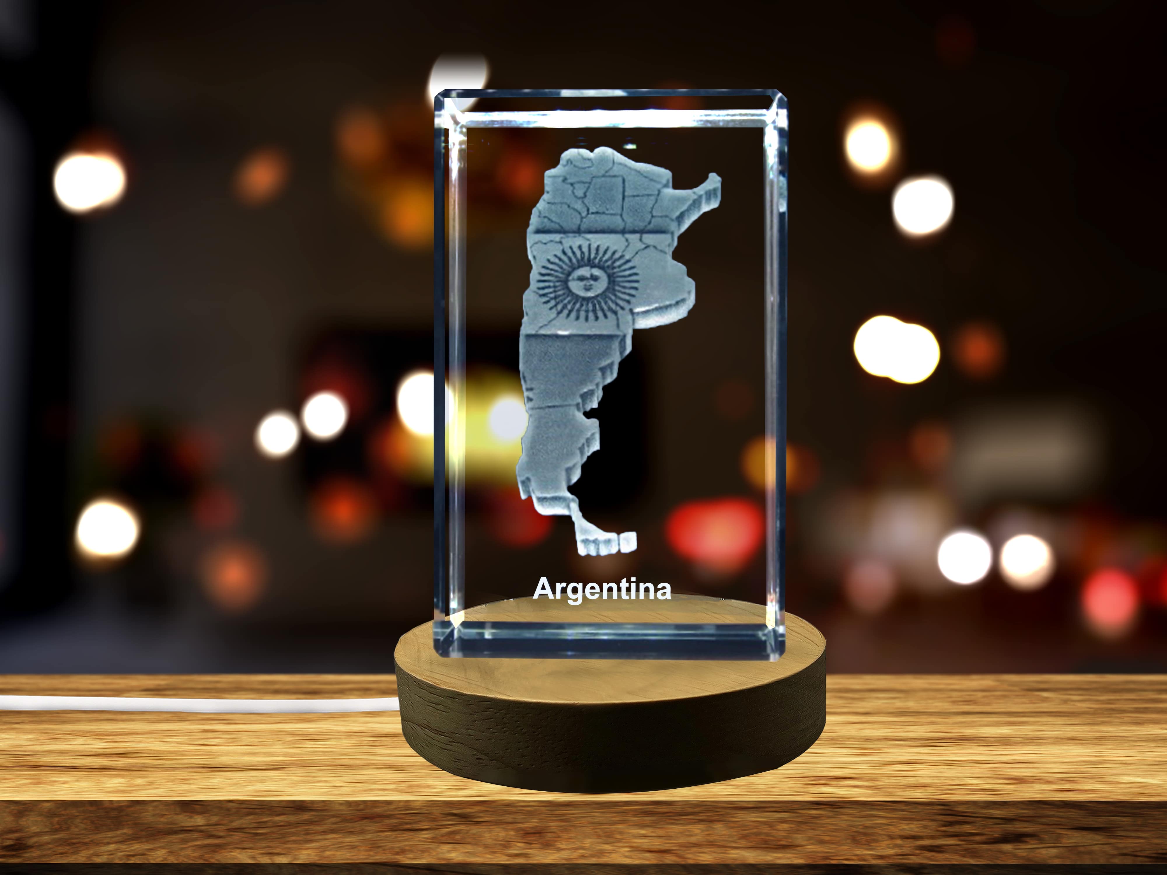 thumbnail video image 2 of Argentina 3D Engraved Crystal 3D Engraved Crystal Keepsake/Gift/Decor/Collectible/Souvenir, 2 of 6