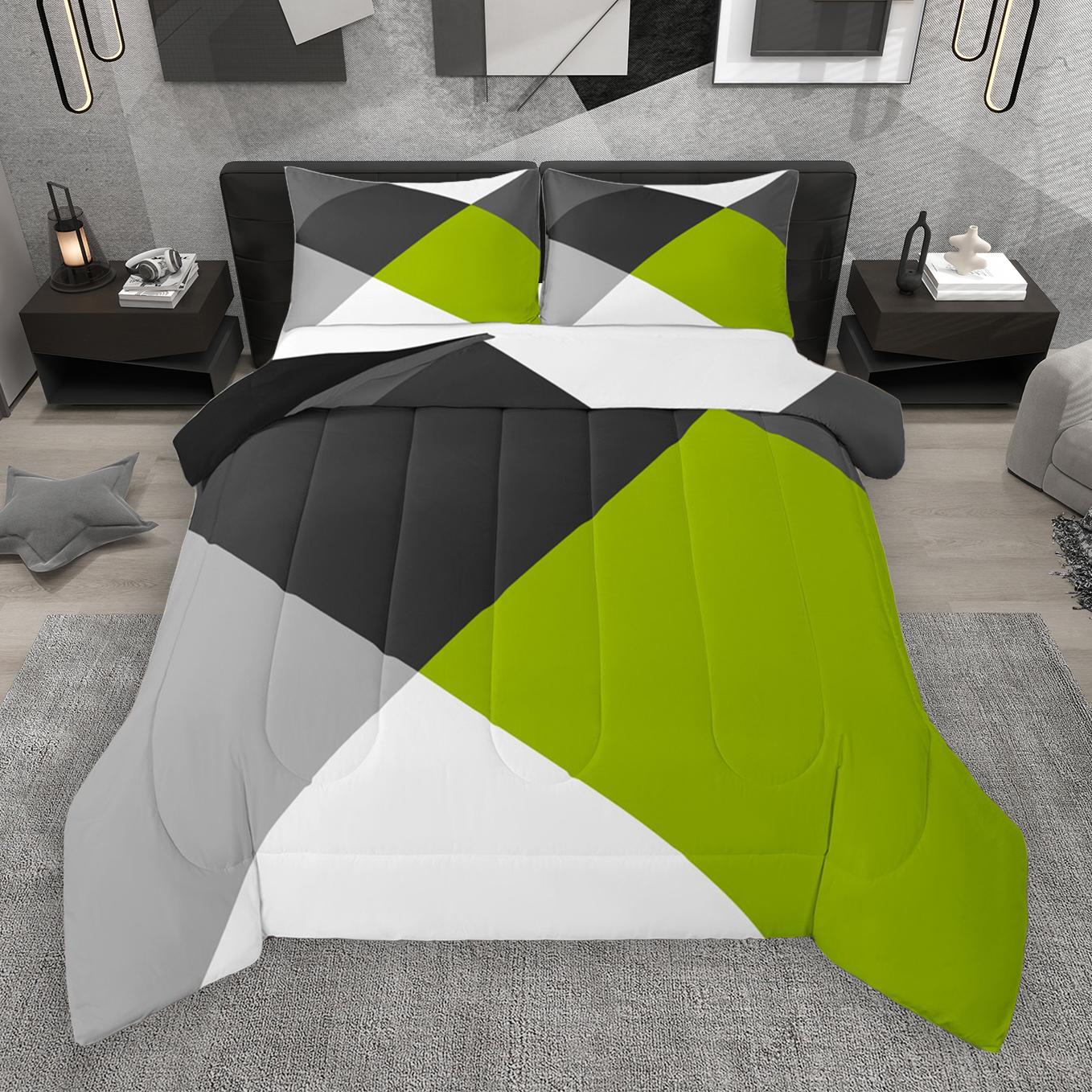 thumbnail video image 2 of Manfei Geometric Circle Lines Full Size Comforter Sets,Modern Geometric Artistic Bedding Comforter Set,Purple Black Bedding Sets For Girls Boys,Super Cozy Room Decor Reversible,3 Pieces, 2 of 9