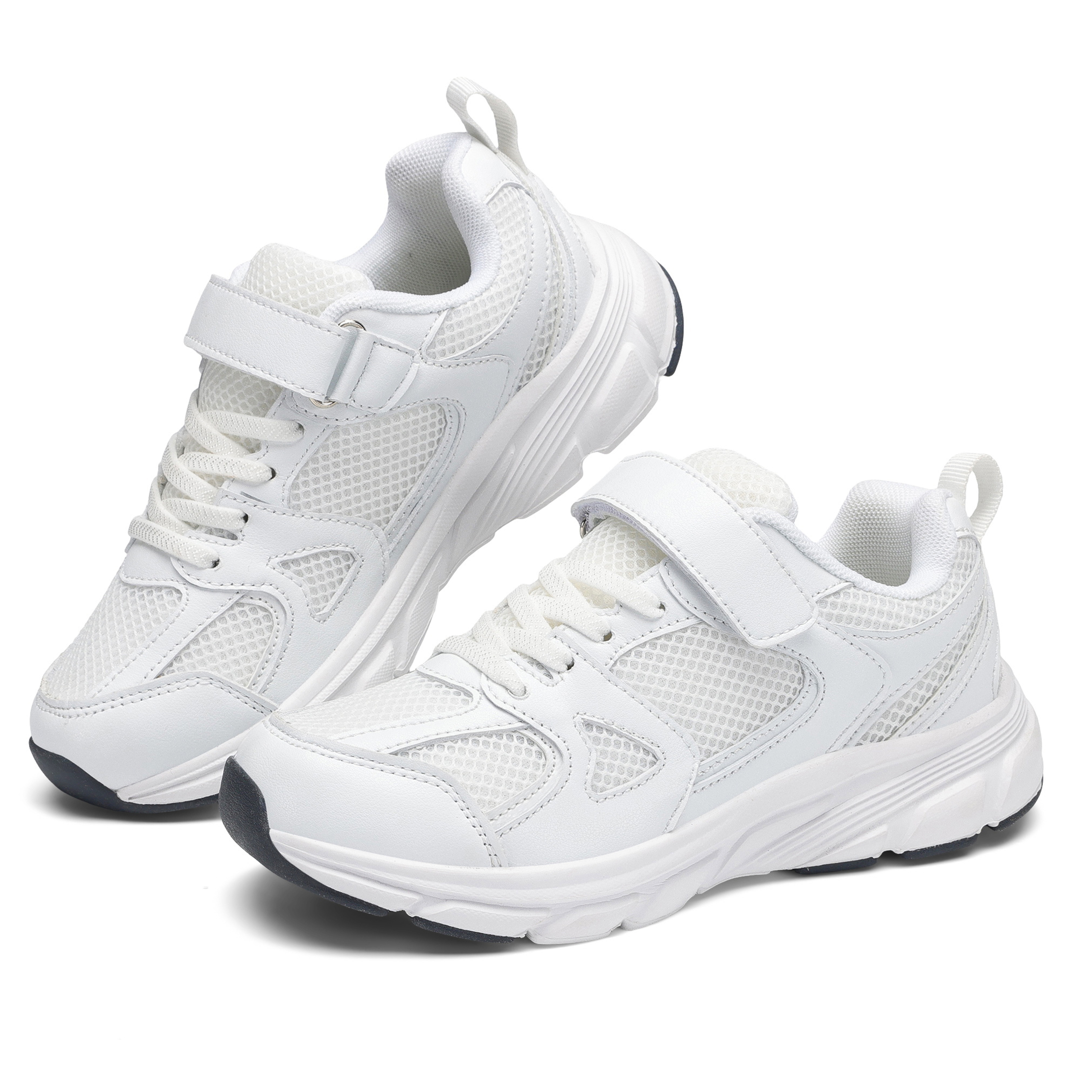 thumbnail video image 2 of FEFOE Kids Tennis Sneakers Boys Breathable Mesh Running Shoes Girls Lightweight Athletic Shoes, 2 of 8