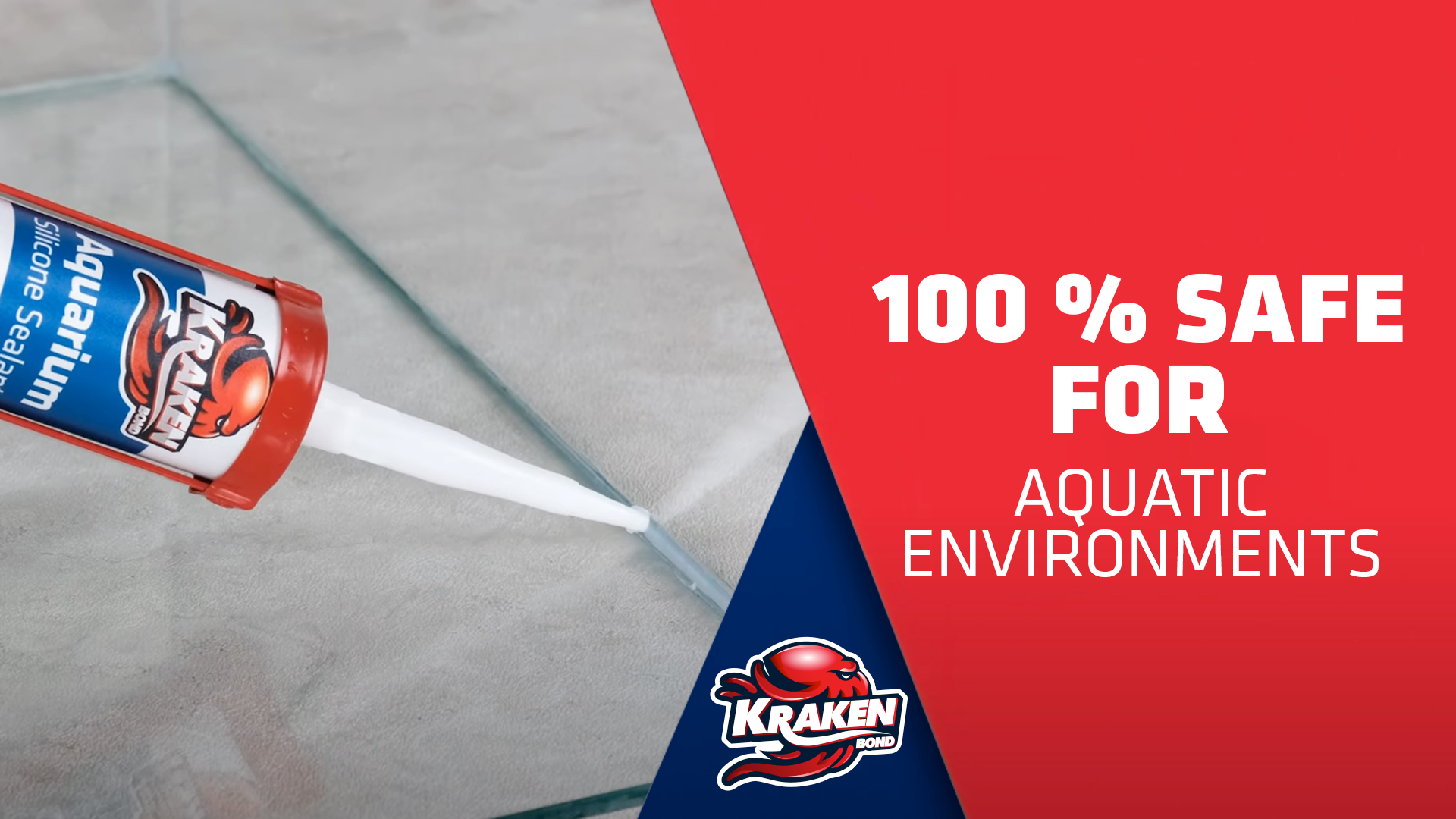 thumbnail video image 2 of Kraken Bond Aquarium Silicone Sealant, 100% Waterproof & Non-Toxic Fish Tank Safe Silicone, Black, 10.1 fl oz Cartridge, 2 Pack, 2 of 6