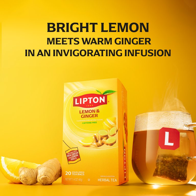 Buy Lipton Herbal Infusion Tea Lemon & Ginger 20 Teabags Online At Best Price