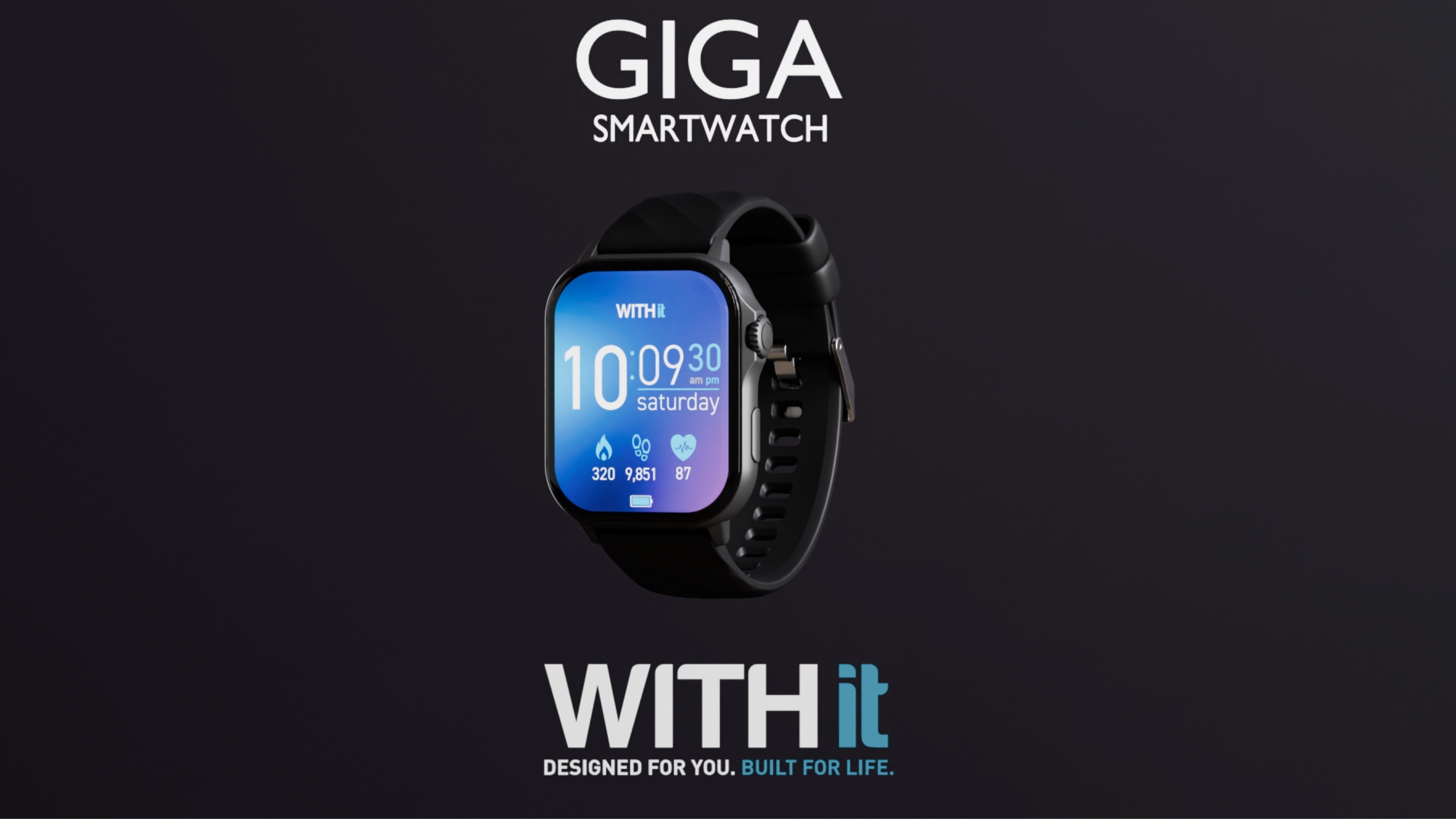 thumbnail video image 2 of WITHit Giga Smartwatch with AMOLED 2.04" High-Definition Touchscreen Display, Black, 2 of 10