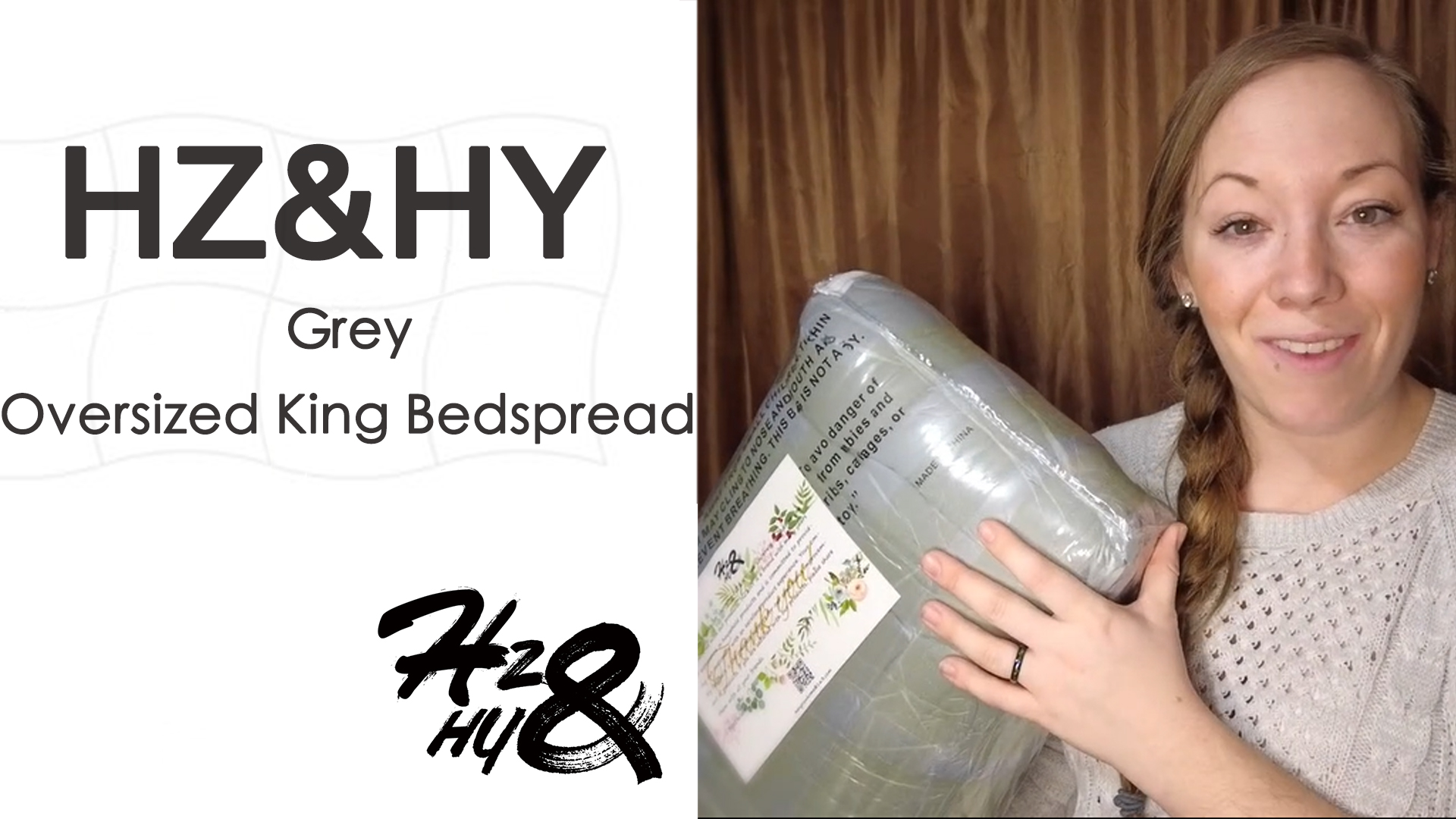 thumbnail video image 2 of HZ & HY Oversized King Bedspread 128x120 Extra Wide - Paisley Pattern Quilt Set - Gorgeous & Elegant Style Bedding Coverlets, Reversible, Lightweight, 5 Piece, California King, Ultimate Gray, 2 of 9