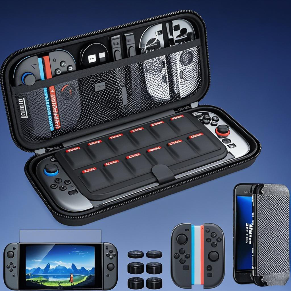 thumbnail video image 2 of Heystop Switch 2 Case for Nintendo Switch 2, Protective Carrying Case Set with PC Switch 2 Cover and TPU Grip Cover for Switch 2 Joycon, Large Capacity Storage Design for Switch 2 Accessories, 2 of 11