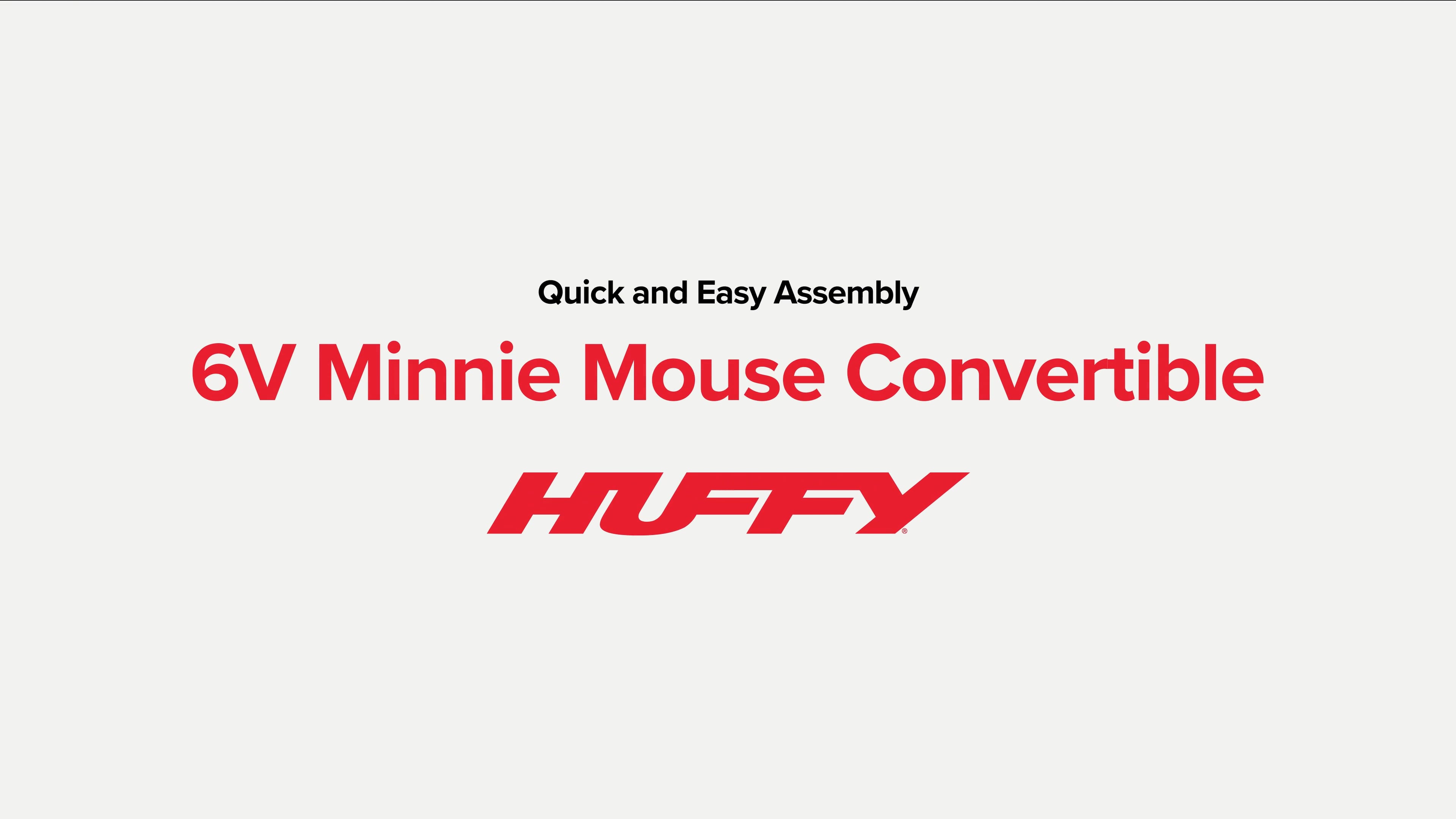 thumbnail video image 2 of Huffy 6V Disney Minnie Mouse Convertible Ride-On Car with Remote Control, Ages 3-7, Kids, Pink, 2 of 17
