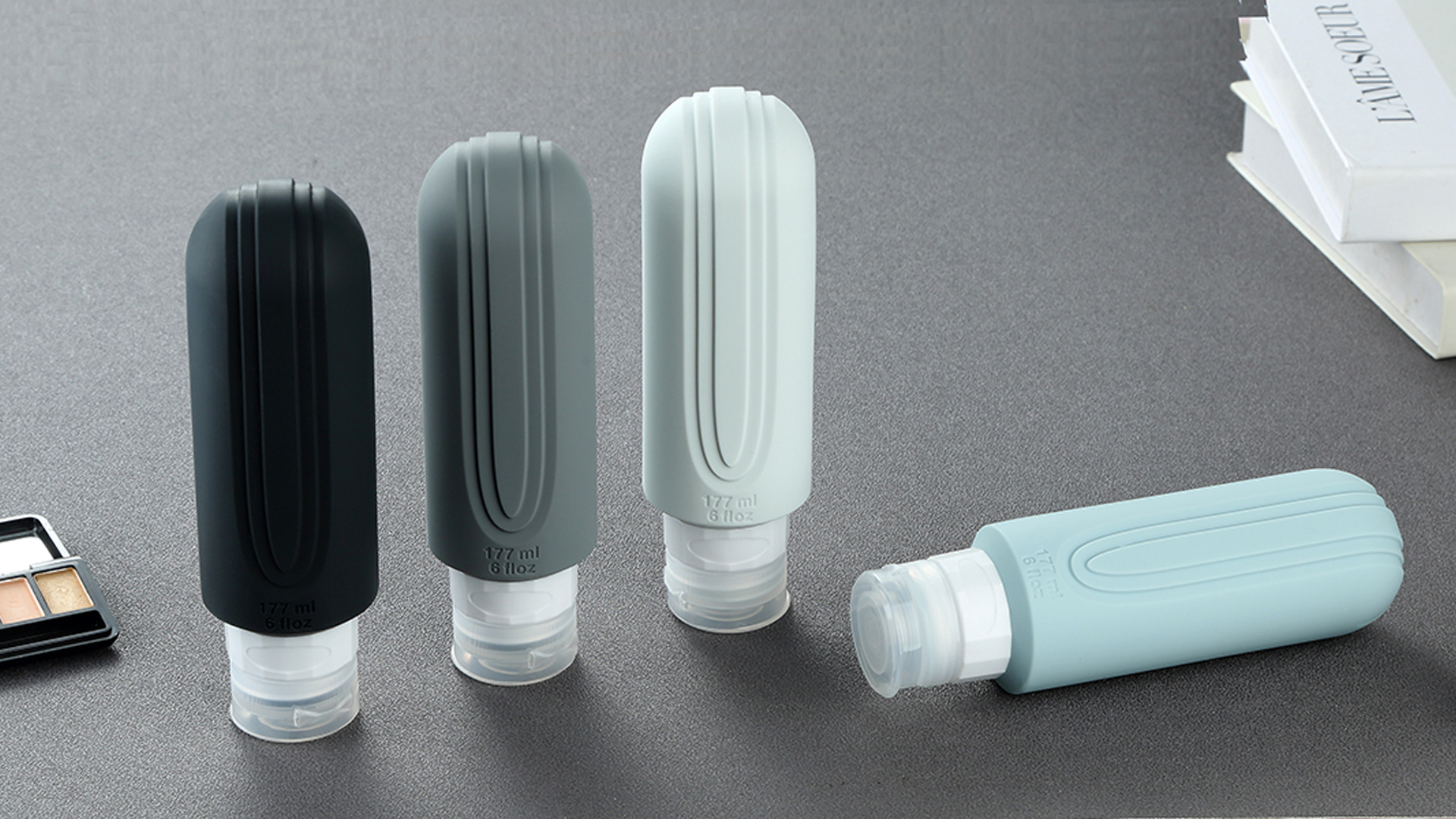 thumbnail video image 2 of Mrsdry Travel Bottles for Toiletries, Tsa Approved 3oz Travel Size Containers BPA Free Leak Proof Refillable Liquid Silicone Squeezable Travel Accessories for Shampoo Conditioner Lotion (4 Pack), 2 of 12