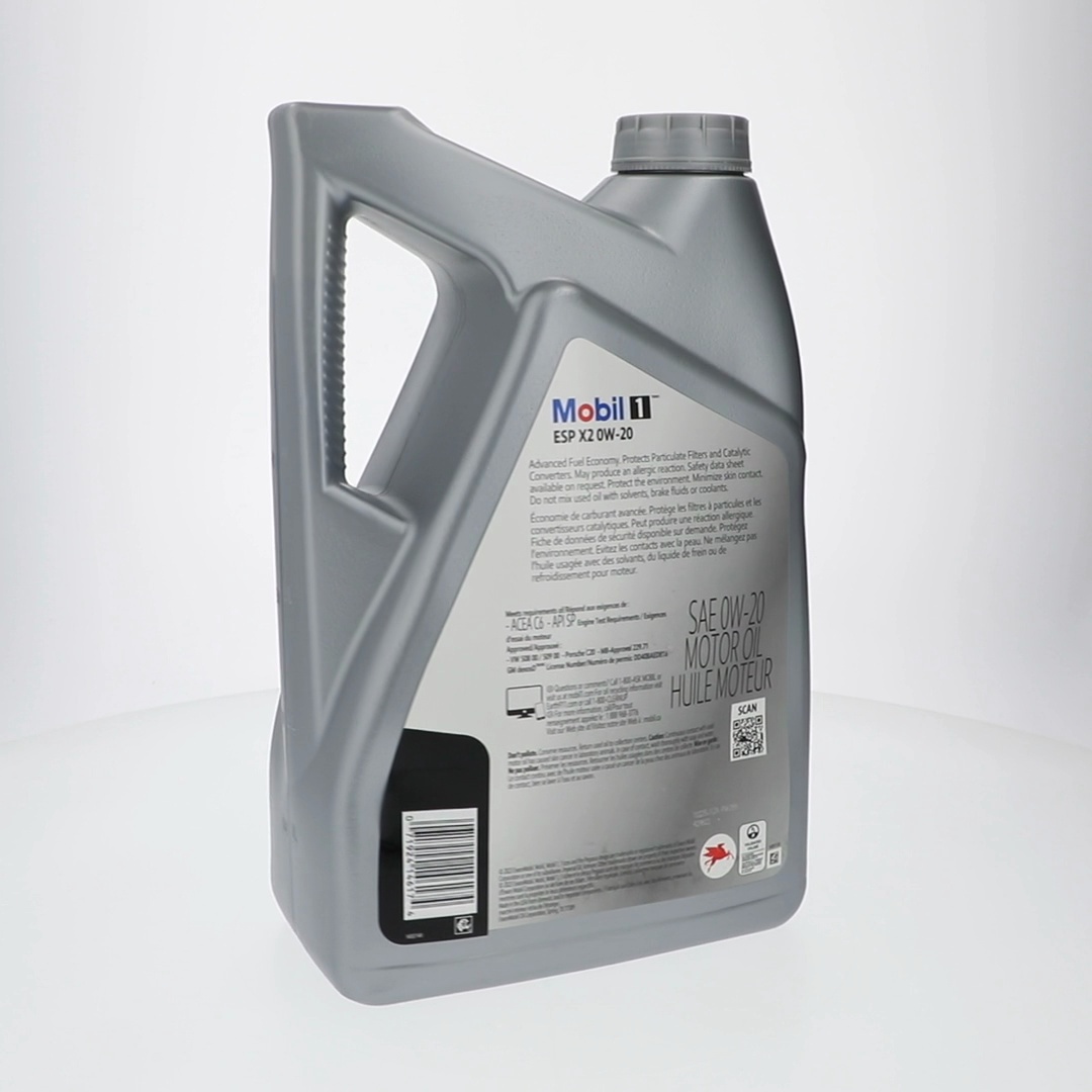3 pack) Mobil 1 ESP X2 Full Synthetic Motor Oil 0W-20, 5 Quart