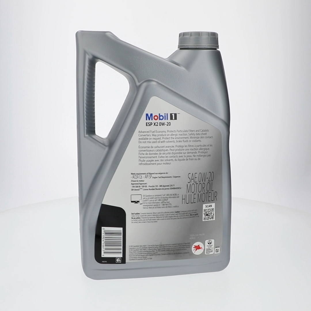 Mobil 1 ESP X2 Full Synthetic Motor Oil 0W-20, 5 Quart - Walmart.com