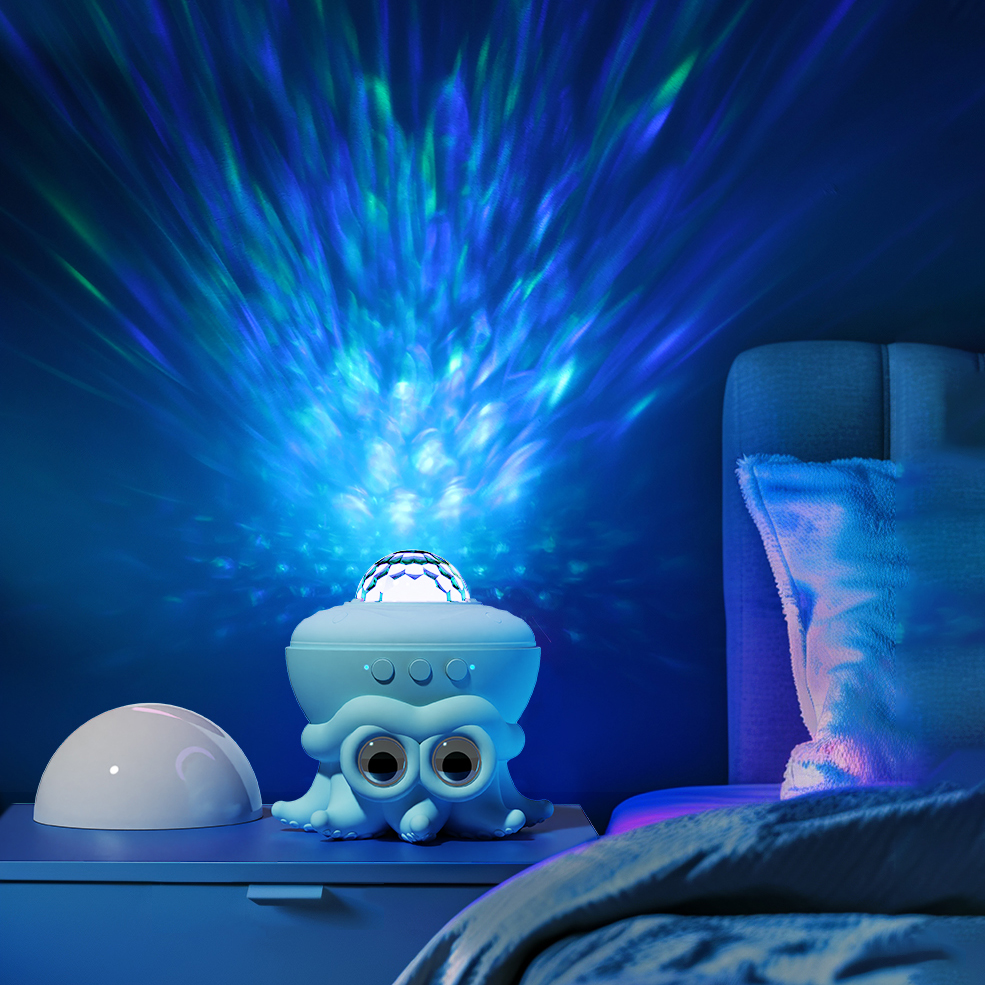 Octopus Ocean Projection Light，Jellyfish Projector Light，Starry