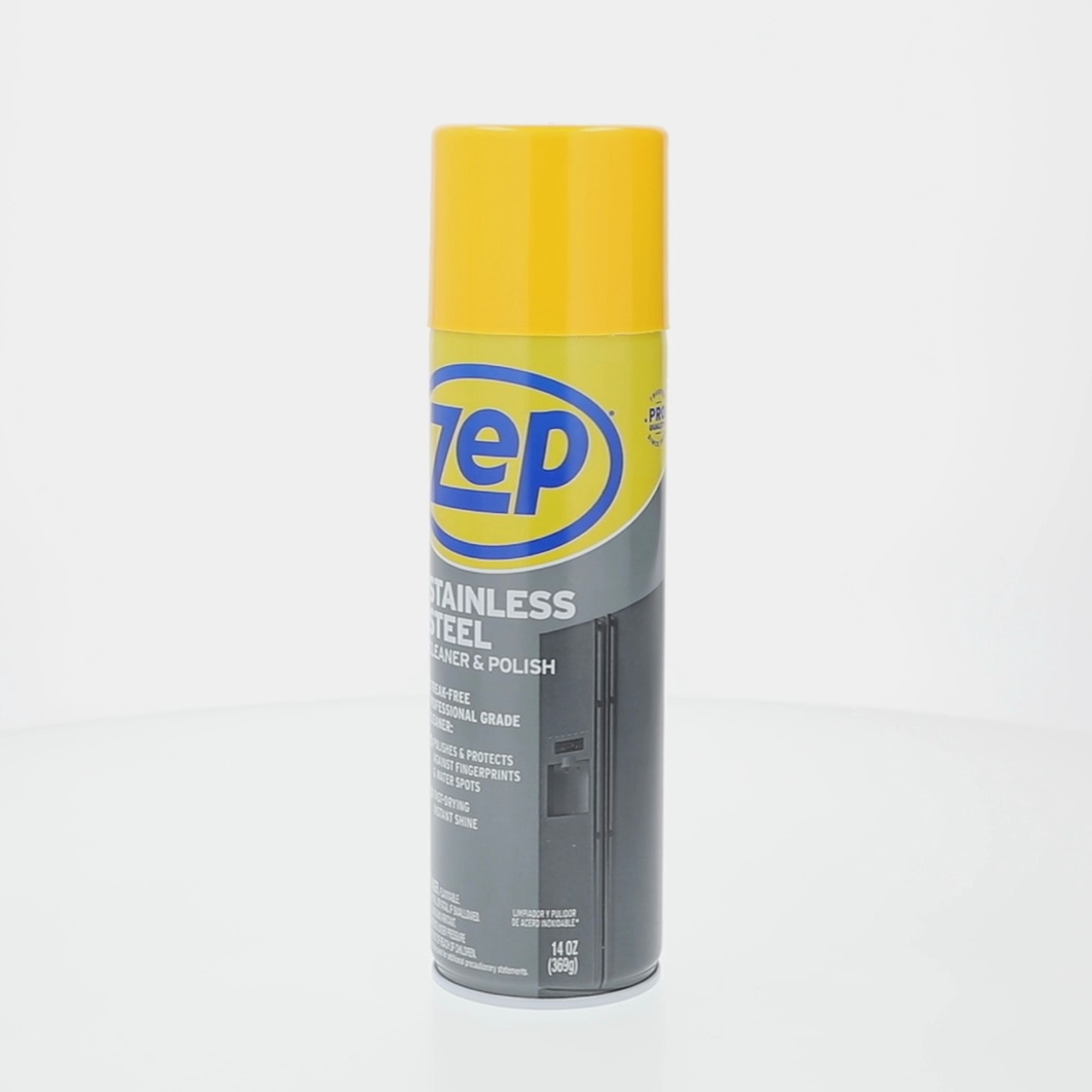 Zep, Stainless Steel Cleaner and Polish, 14 oz, Removes