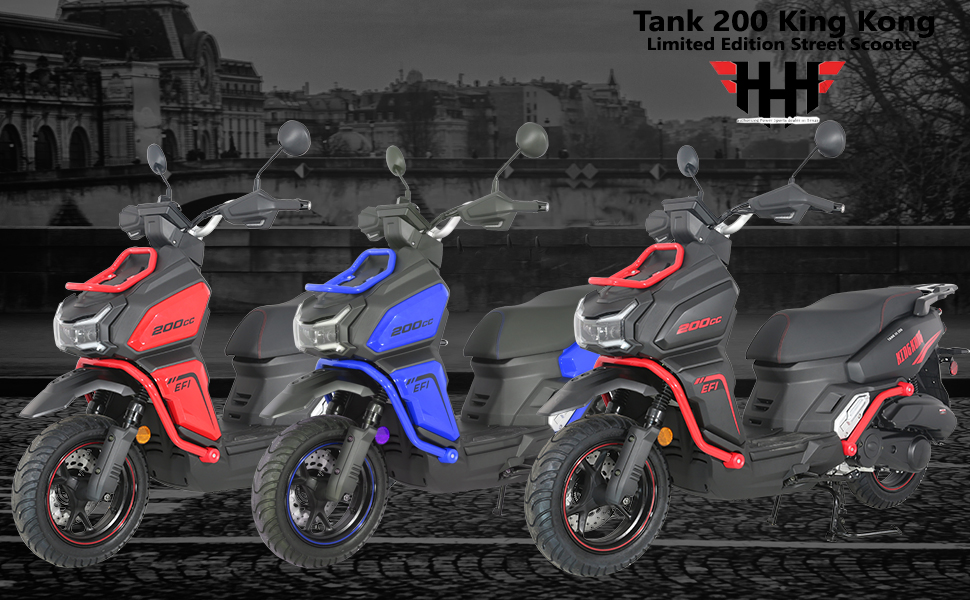 HHH Tank 200 King Kong Scooter New Limited Edition–EFI Fuel