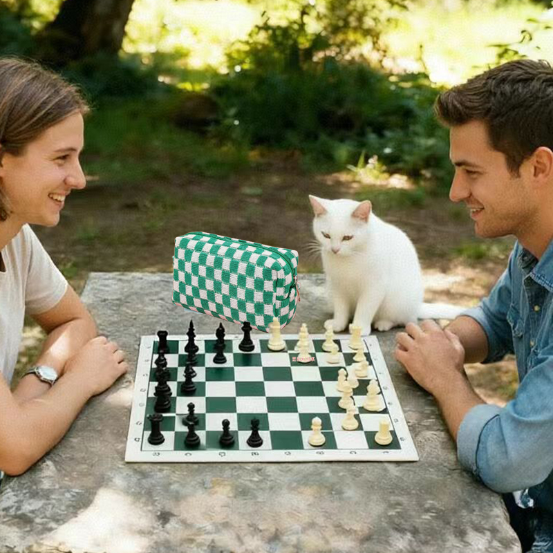 thumbnail video image 2 of DGZEOLOO Chess Set Portable Rollable Travel Game for Ages 14+, PU & ABS Pieces with Storage Bag, 1-Count, Exclusively for Teens & Adults, 2 of 6