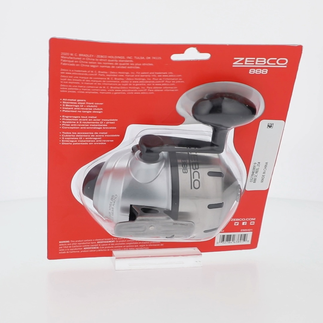Moulinet Vintage Zebco Pro Staff 888 Heavy Duty Spin Cast – Pêche En Eau Douce, Fabriqué Aux USA