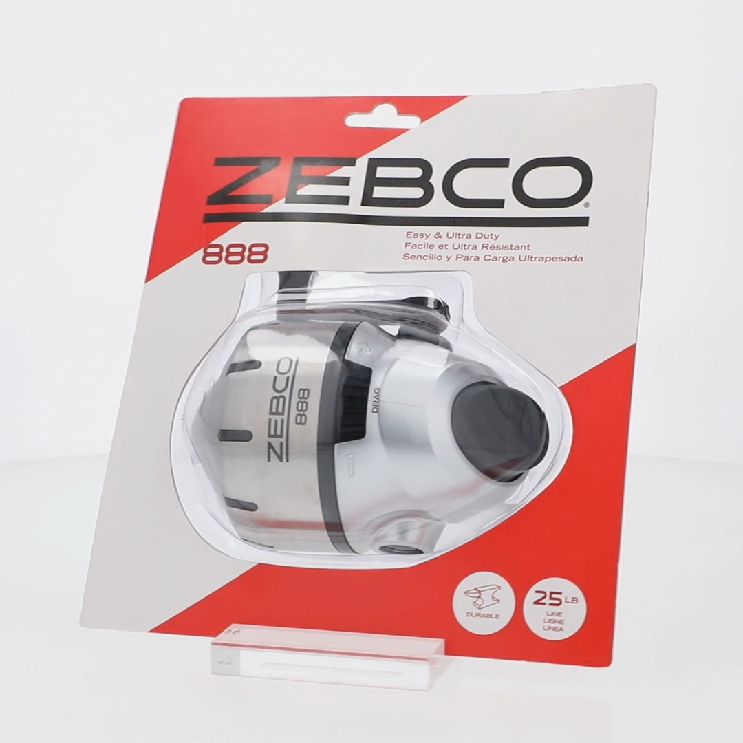 Zebco 33 Spincast vismolen, maat 30 haspels, verwisselbaar rechts of links ophalen, ingebouwde beetwaarschuwing, duurzame volledig metalen tandwielen, voorgespoeld met 10 pond Zebco Cajun vislijn