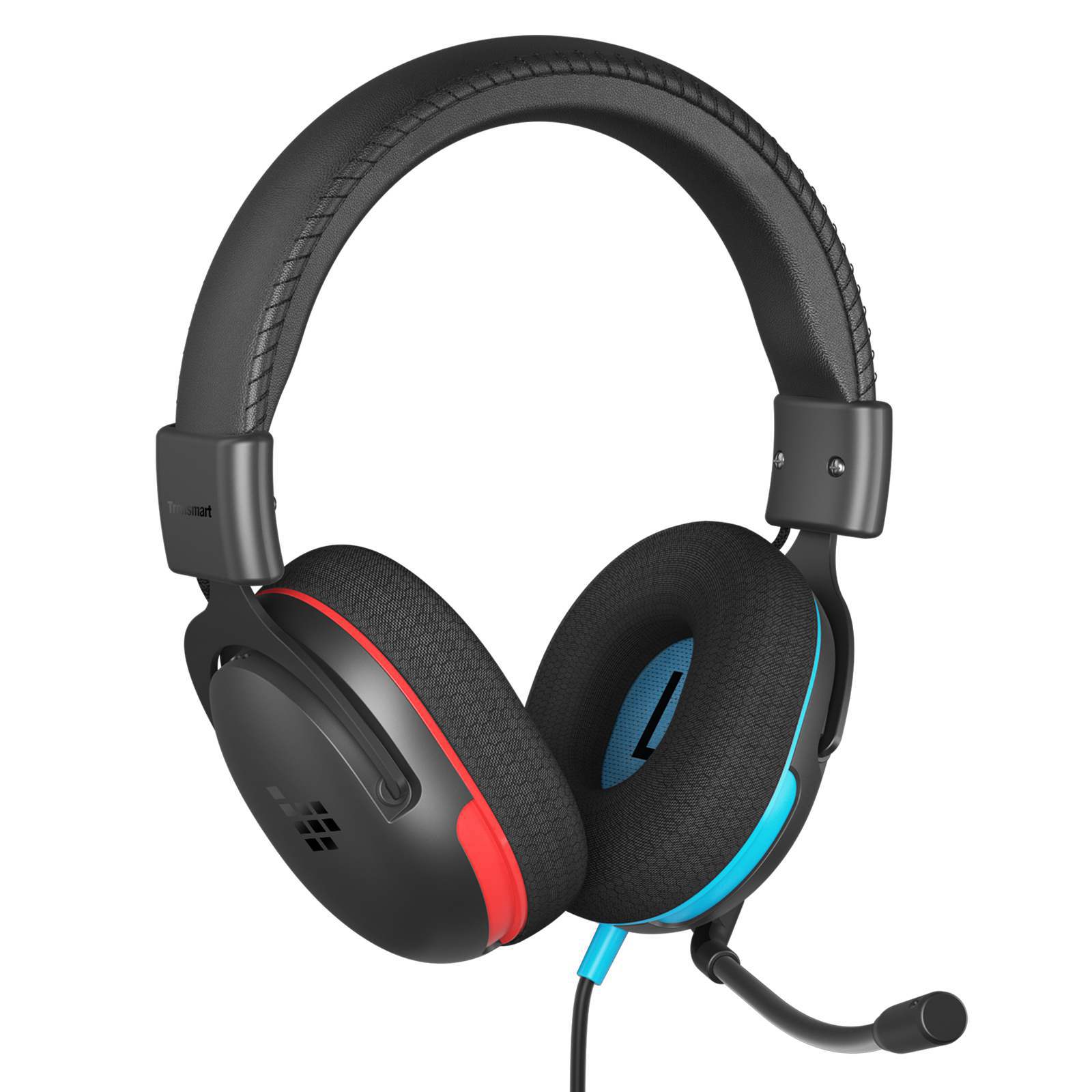 thumbnail video image 2 of Tronsmart - Sounfii G10 Wired Gaming Headset for Xbox Series X | S, Xbox One, PS5, PS4, PlayStation, Nintendo Switch, Mobile & PC - Black/Red/Blue, 2 of 12