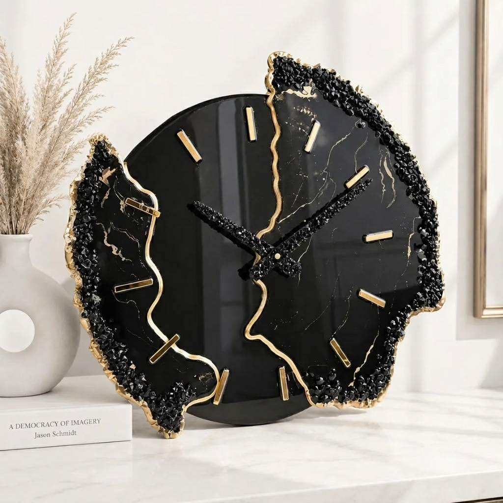 Celvora LLC Luxury Resin Wall Decor 16 in Quartz Modern Modern
