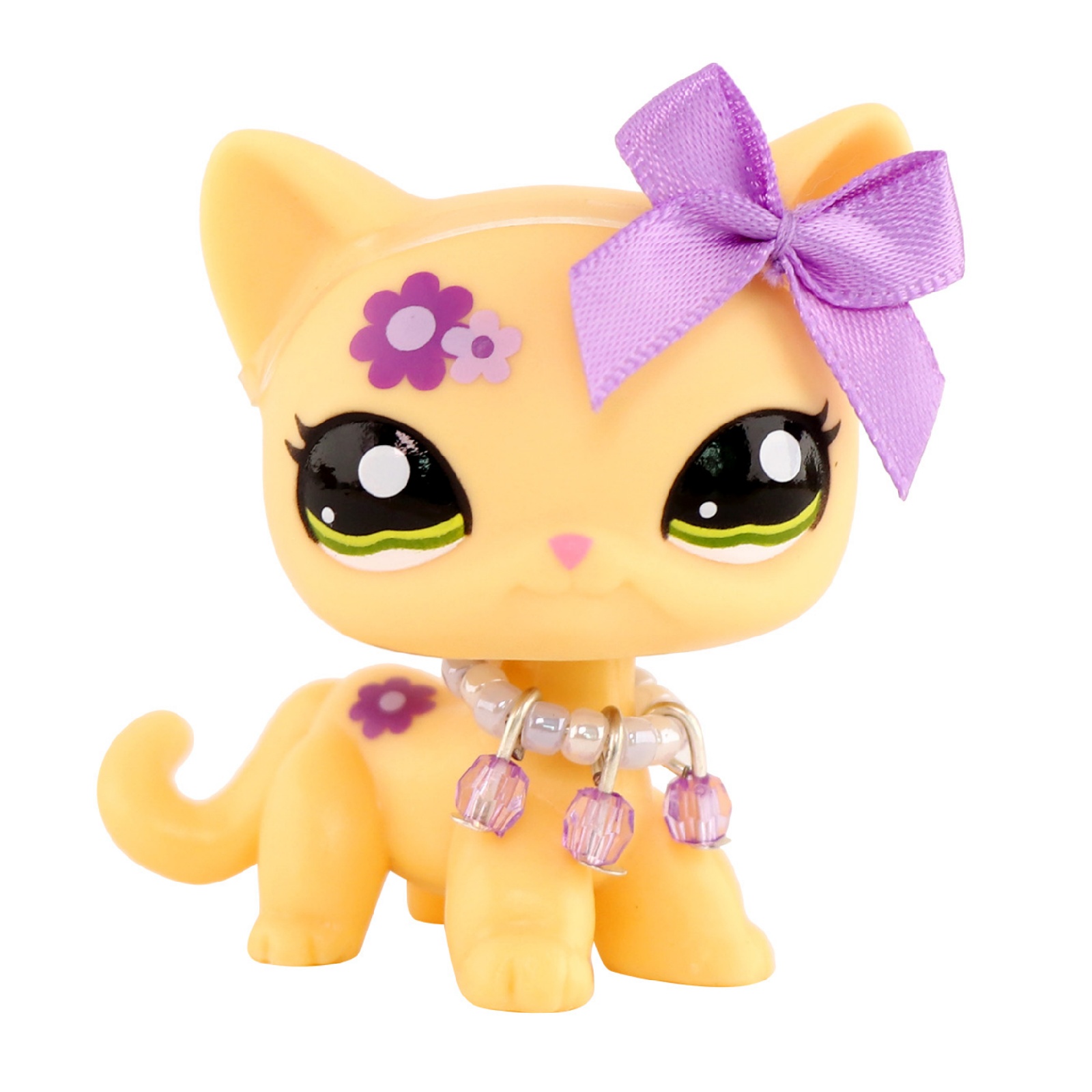 thumbnail video image 2 of Minilps Pet Toy Short Hair Cat #1962 with Necklace Bowknot Accessories,Collectible Mini Toy Figurines, 2 of 8