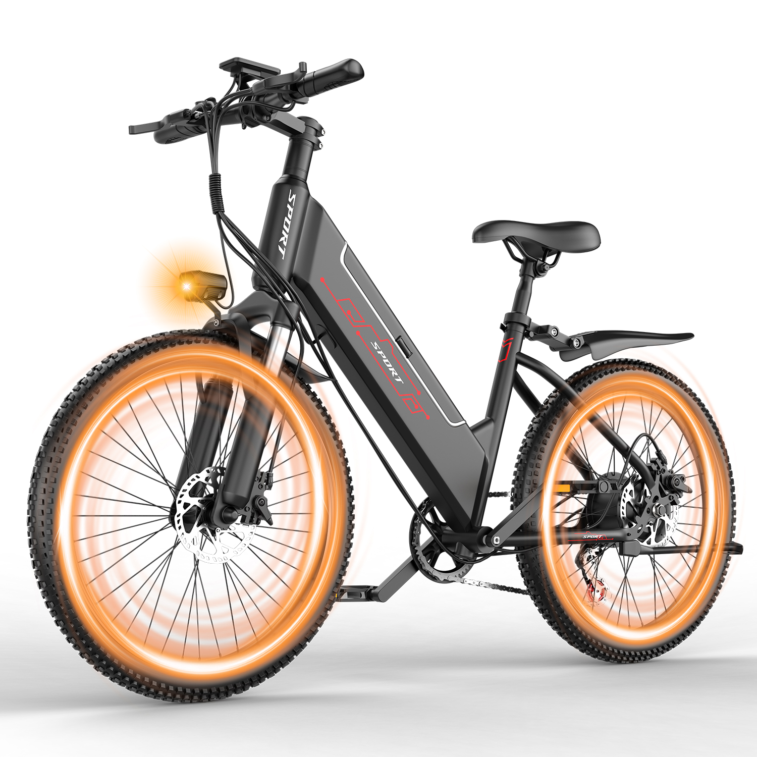 thumbnail video image 2 of ASKGO 26" Electric Bike for Adults 750W Rated 1500W Peak Motor,25MPH Pedal-Assist Mode, 48V /10.5Ah Mountain Ebike, ,7 Speeds,UL2849 Certified, 2 of 11