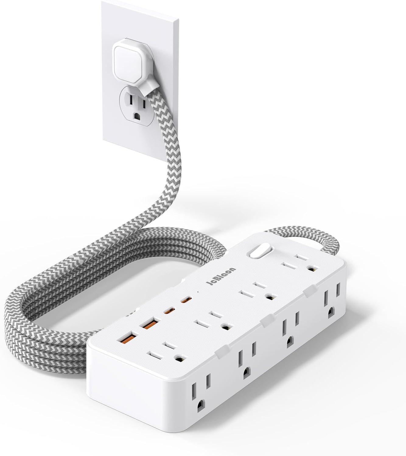 Success Cords JcBlaon Surge Protector Power Strip with USB Ports 8-Outlet Plugs and ...