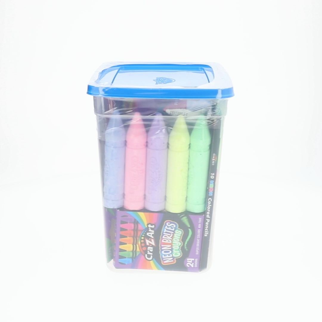 Cra-Z-Art Neon Brights Activity Tub, Multi-Color Drawing Set with