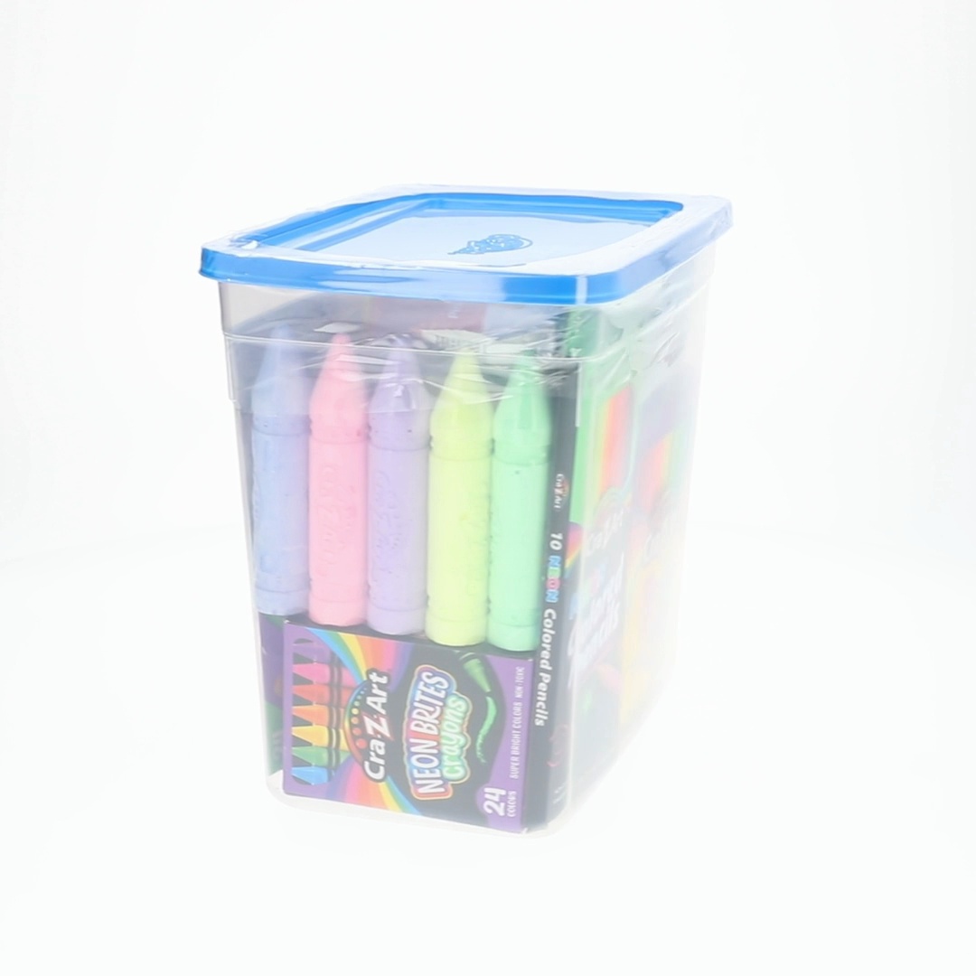Cra-Z-Art Neon Brights Activity Tub, Multi-Color Drawing Set with