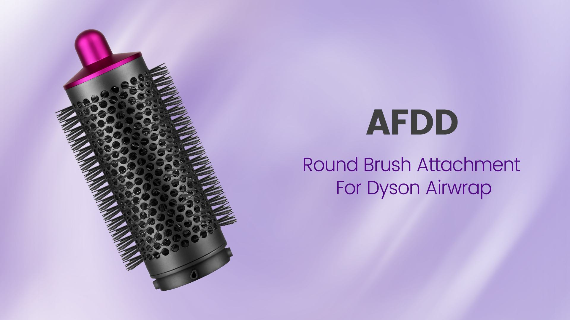 thumbnail video image 2 of AFDD Round Brush Attachment compatible with Dyson Airwrap Oval Round Volumizing Brush Accessories Rose, 2 of 8