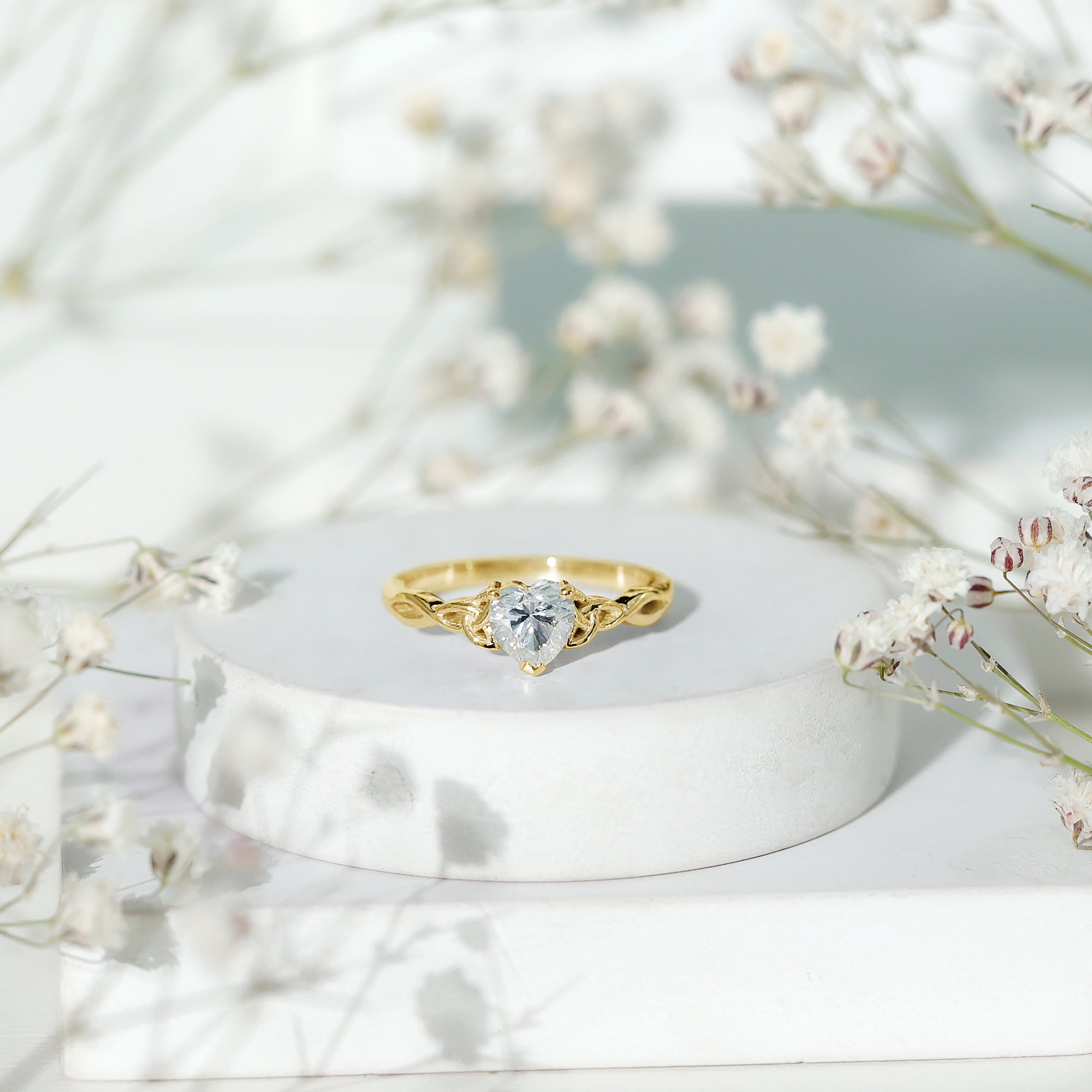 thumbnail video image 2 of Rosec Jewels Heart Shape Diamond Ring - 0.50 Ct - 5 MM - EF-VS Quality Certified (Valentines Day Ring), 925 Sterling Silver, US 4.00, 2 of 7