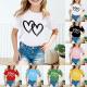 thumbnail video image 2 of Girls Shirts Size 11-12 Girls Shirts Kid Girls Cute Graphic Round Neck Short Sleeve Tee Summer Casual T Shirt 15584, 2 of 5