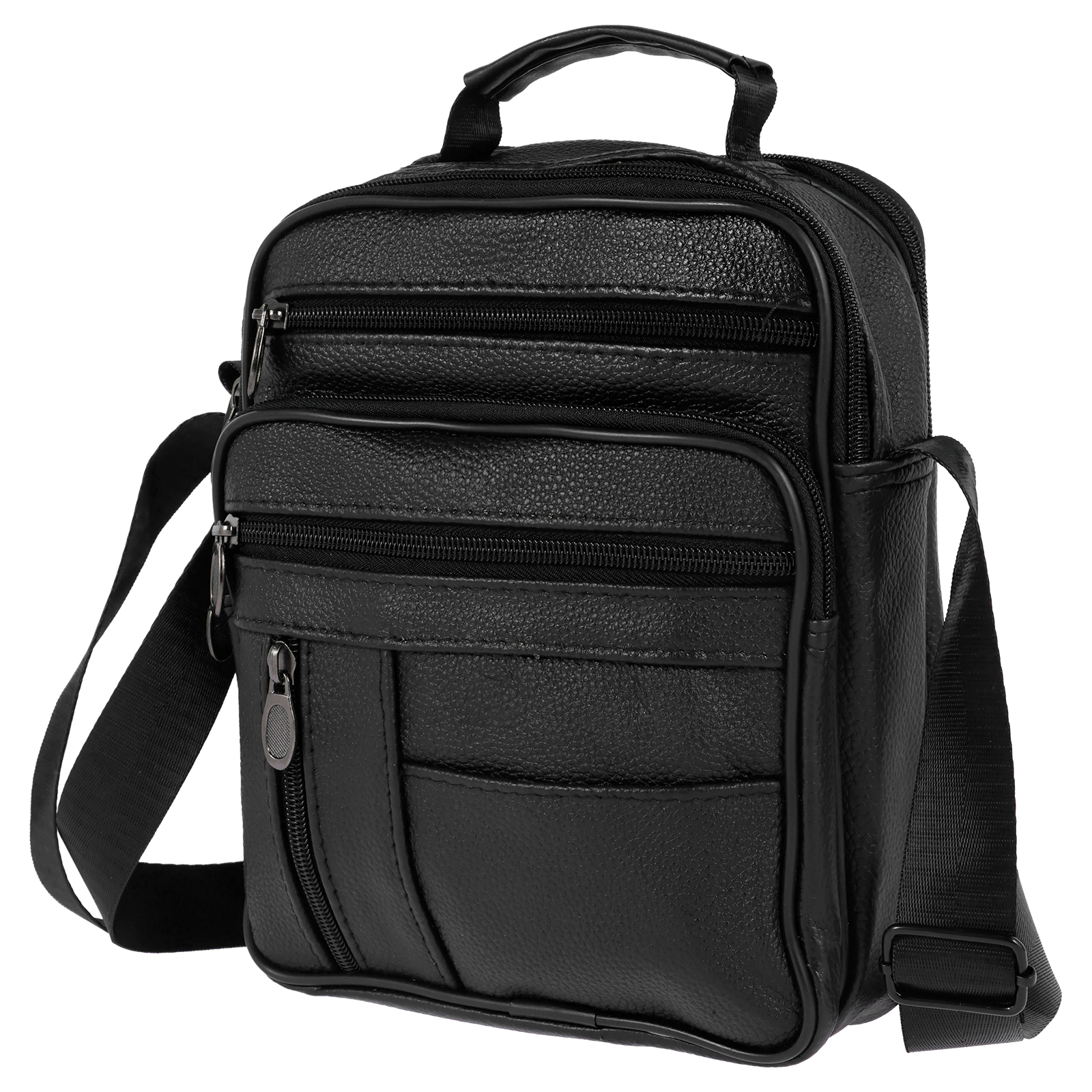 thumbnail video image 2 of EUWBSSR 8.26*3.93*9.84in Men's Genuine Leather Handbag Shoulder Bag Fashion Cross Body Messenger Business, 2 of 11