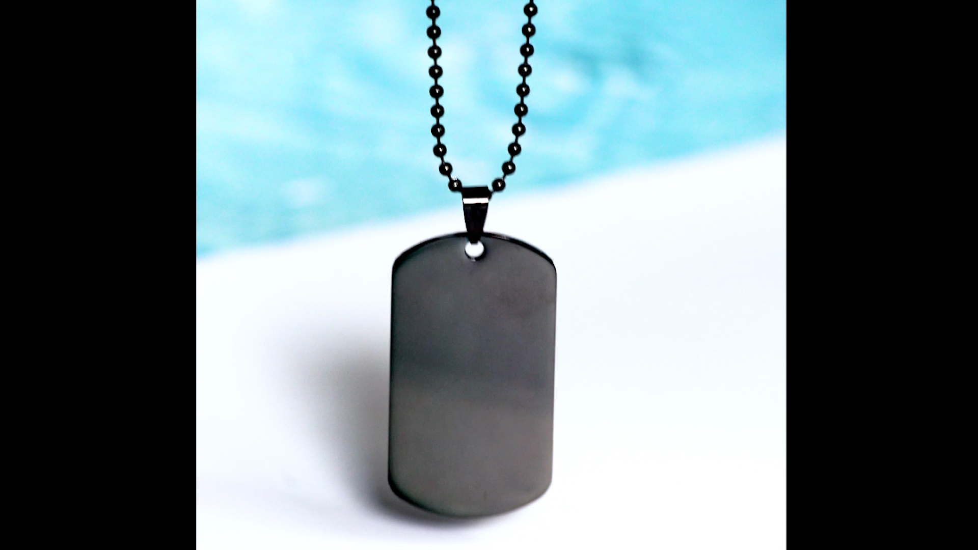 thumbnail video image 2 of Grandson Black Dog Tag, Never forget that I love you forever, Inspirational Grandson Birthday Unique Gifts From Grandma, 2 of 4