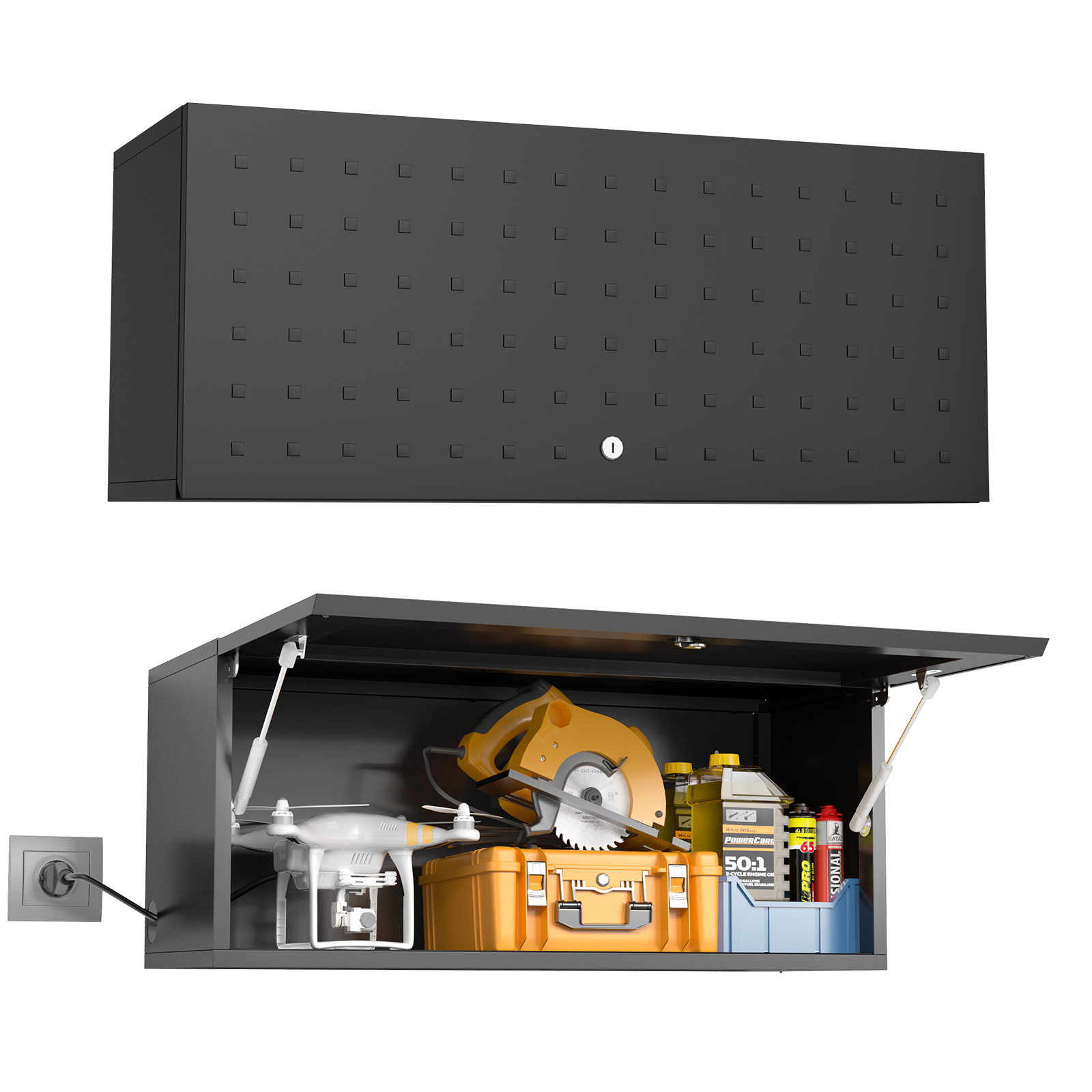 Polup 1Shelf WallMount Metal Garage Size 14 '' H x