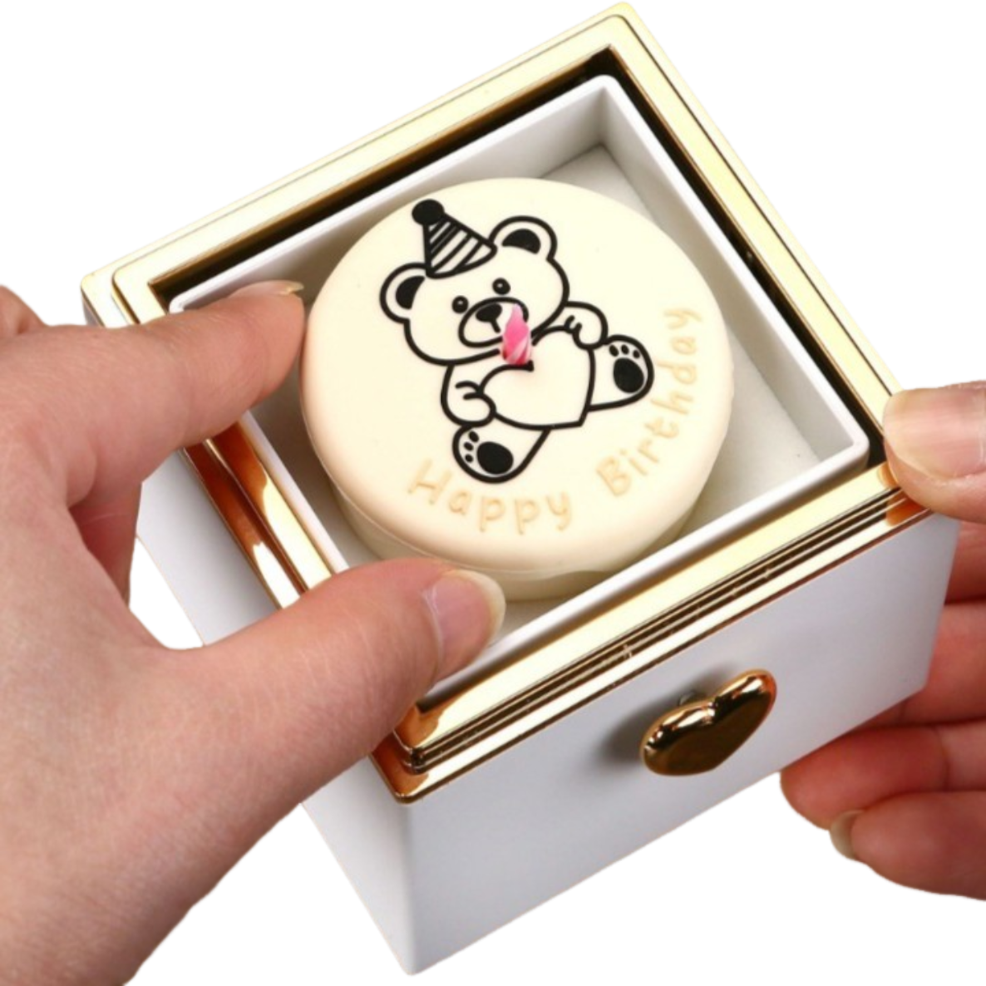 thumbnail video image 2 of SHANLIDA Ring/Necklace Packaging Box, Invisible Rotating Jewelry Gift Box, Suitable for Surprising Romantic Proposals, Valentine's Day, Birthday, Anniversary, Pink, 2 of 6