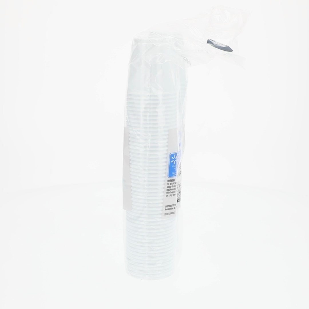 Great Value Disposable Plastic Cups, 3 oz, White, 100 Count, Easy Grip,  Stackable - Walmart.com