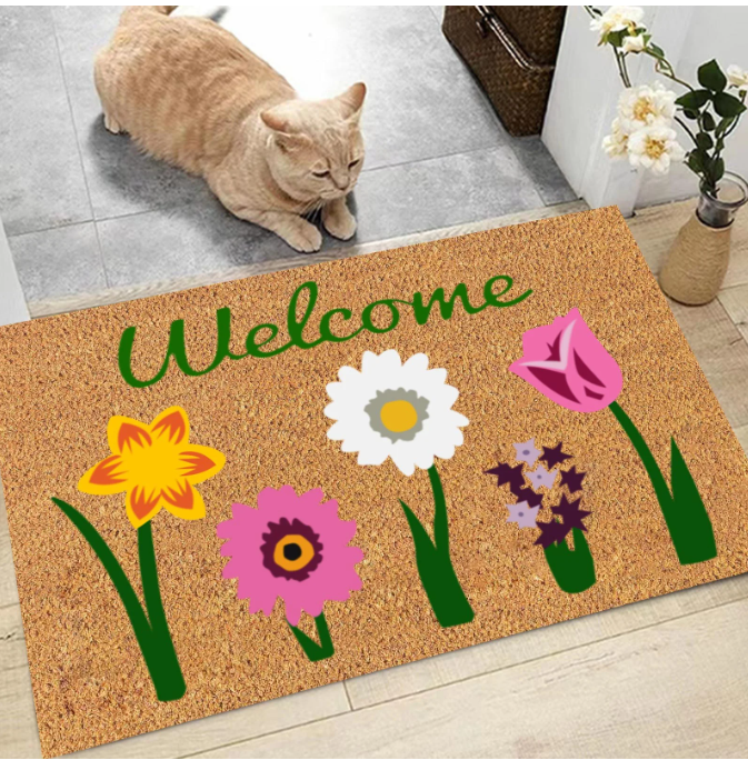 thumbnail video image 2 of Outdoor Mats Summer Door Mat Funny Welcome Mat Watermelon Theme Indoor Door Mats for Entryway Deals of The Day Outdoor Door Mats for Indoor Outdoor Floor Washable Waterproof Entrance 16" x 24", 2 of 5