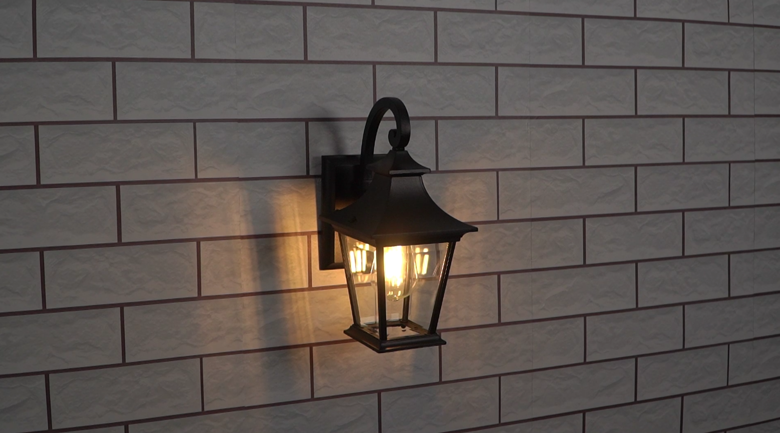thumbnail video image 2 of Emliviar Outdoor Wall Lights 2 Pack - 12.2" Wall Mount Lights in Black Finish with Clear Glass, XE219B-2PK BK, 2 of 7