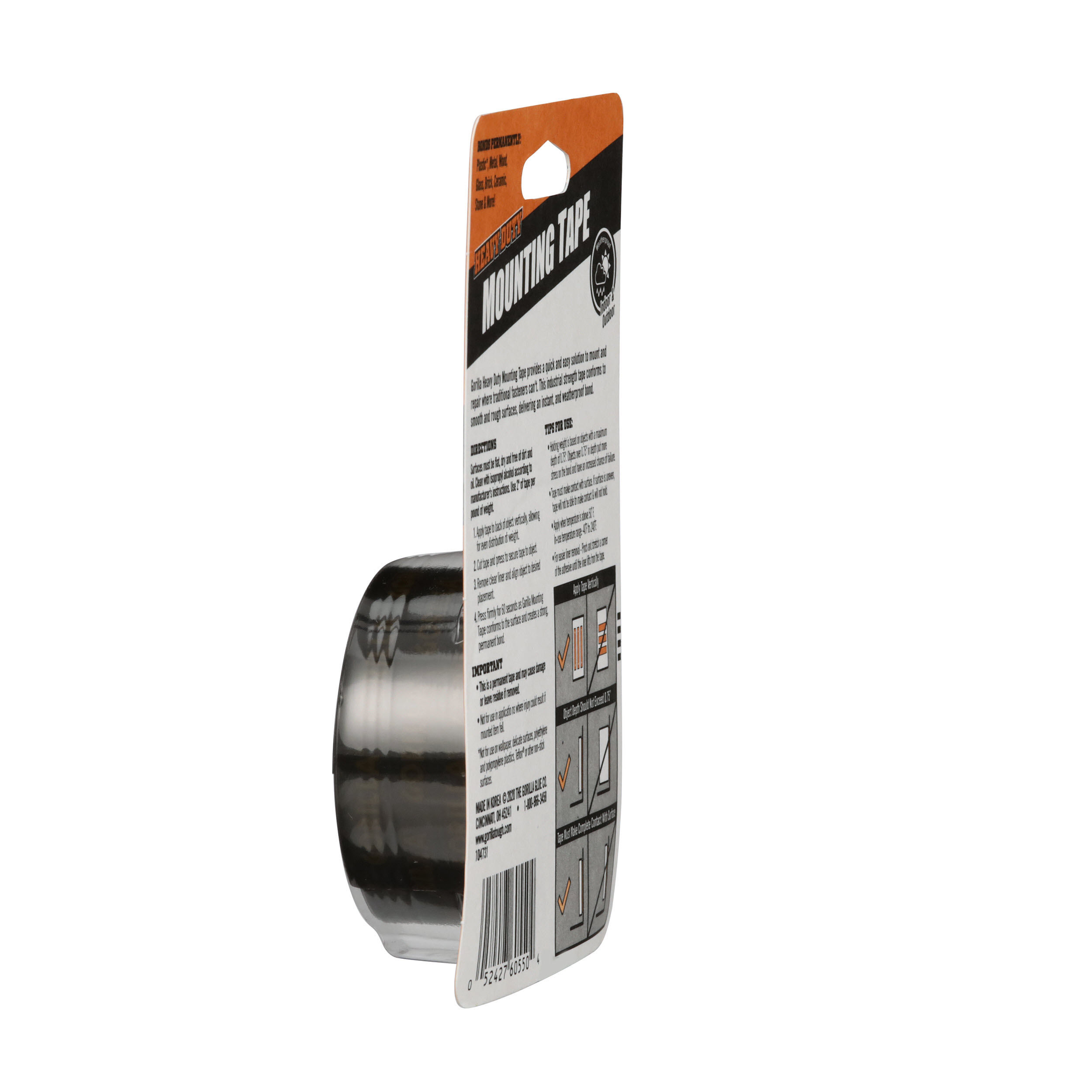 MOUNTING TAPE BLACK - Gorilla - DOUBLE SIDED TAPE, BLACK, 25MMX1.5M ROHS  COMPLIANT: NA