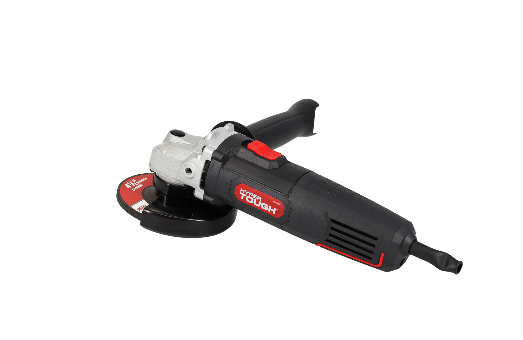 Hyper Tough 6 Amp Corded Angle Grinder with Handle Adjustable Guard 4 1 2 inch Grinding Wheel Wrench New Condition