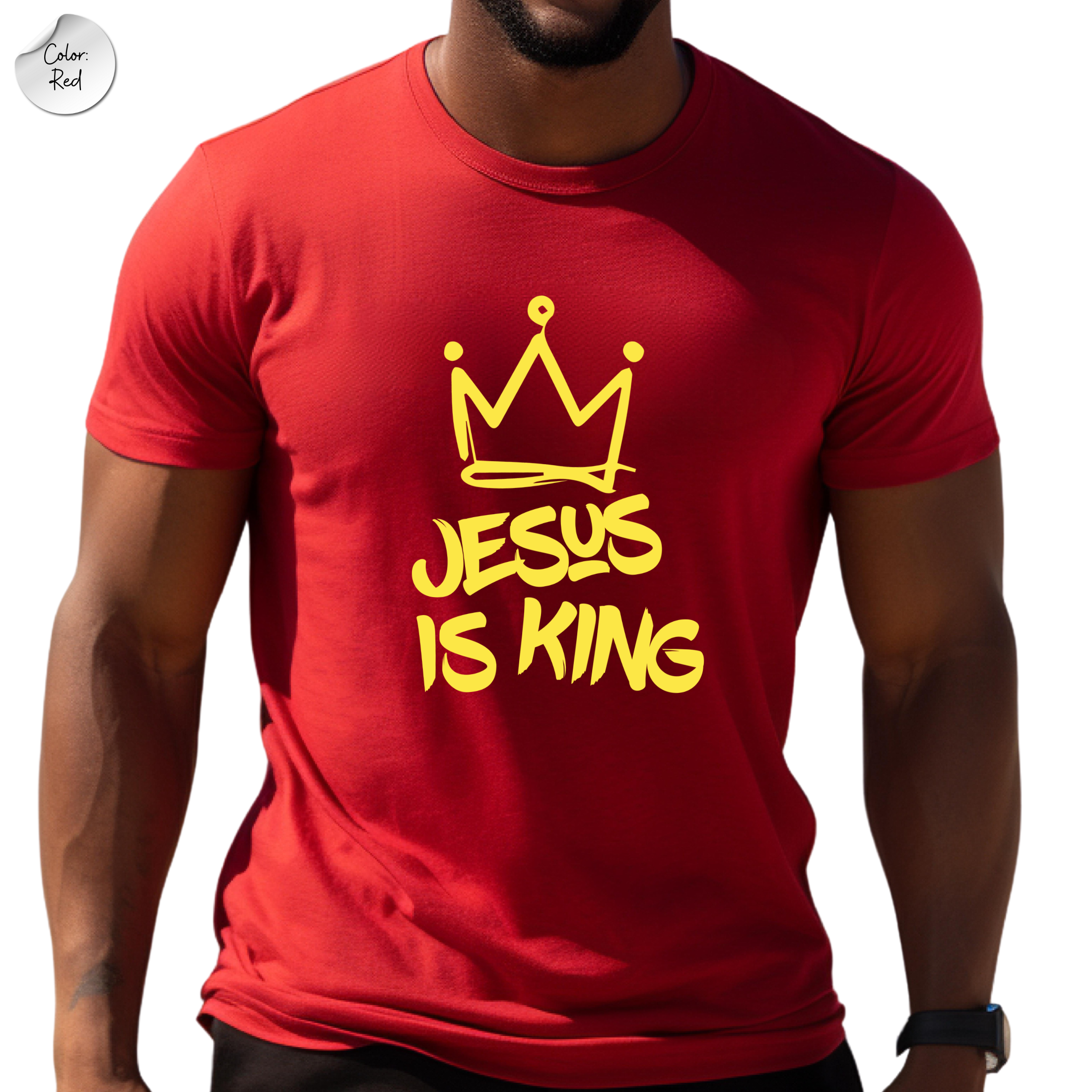 thumbnail video image 2 of Jesus is King Crown Unisex T-Shirt: Graffiti Crown, Christian Faith Apparel, 2 of 16