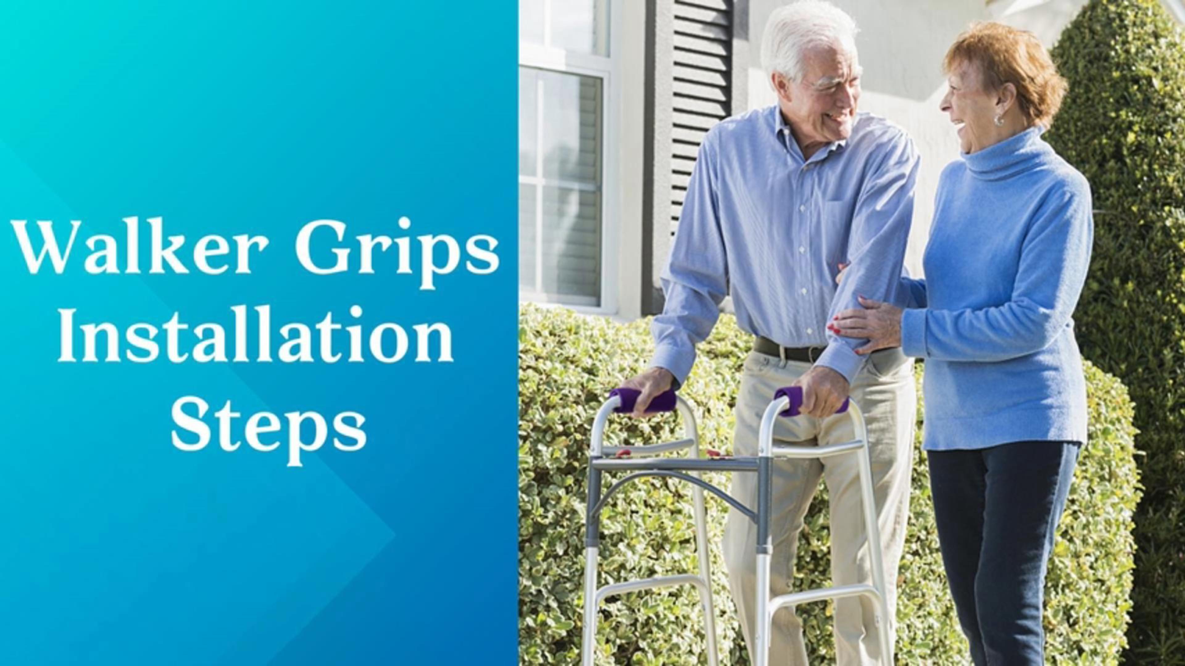 thumbnail video image 2 of SupreGear 2-Pack Walker Grips, Soft Padded Non-Slip Cushions for Folding Walker Handles, Purple, 2 of 9