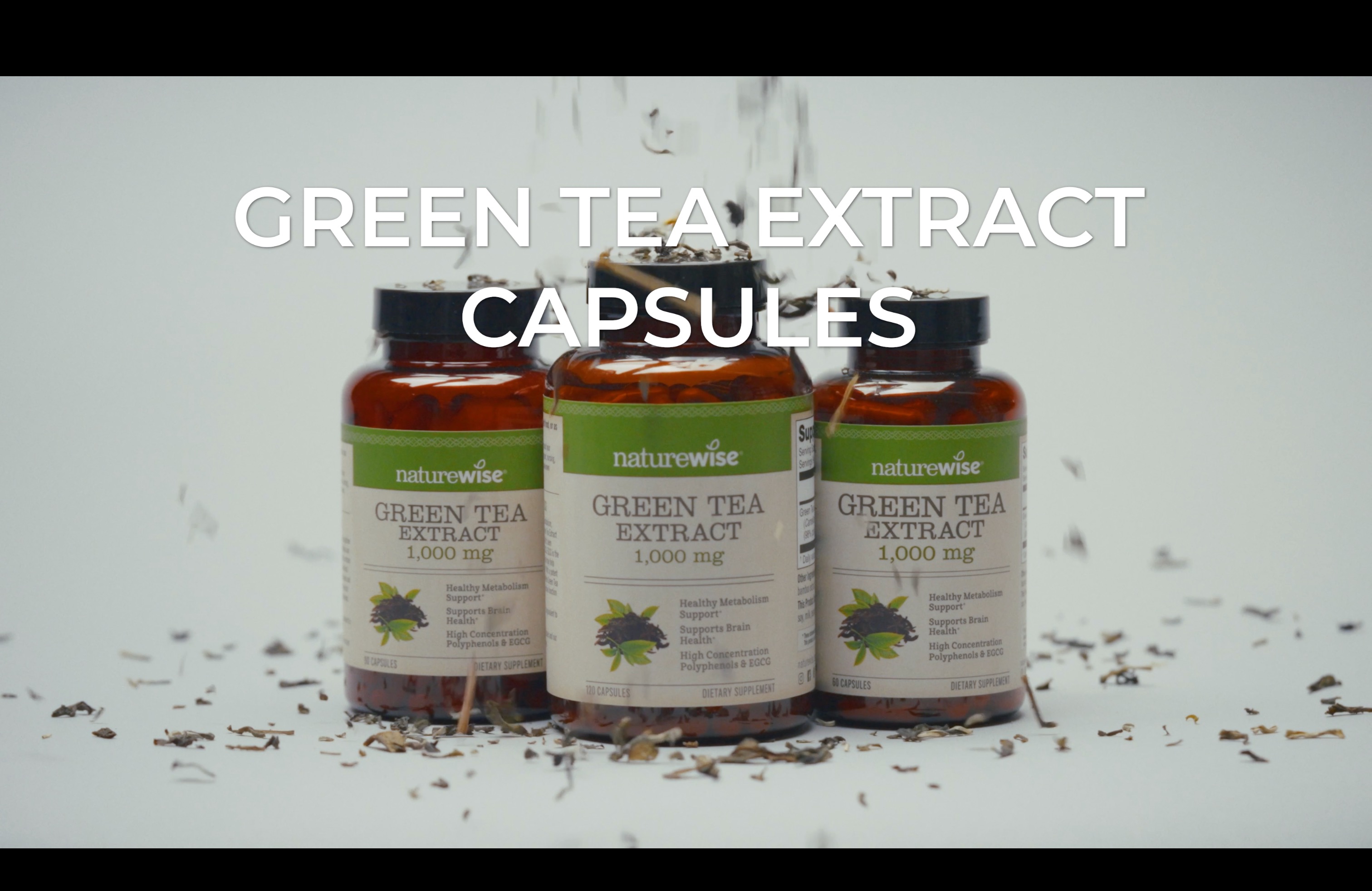 thumbnail video image 2 of NatureWise Green Tea Extract 1000 mg - Vegan, Non-GMO - 90 Capsules[45-Day Supply], 2 of 12