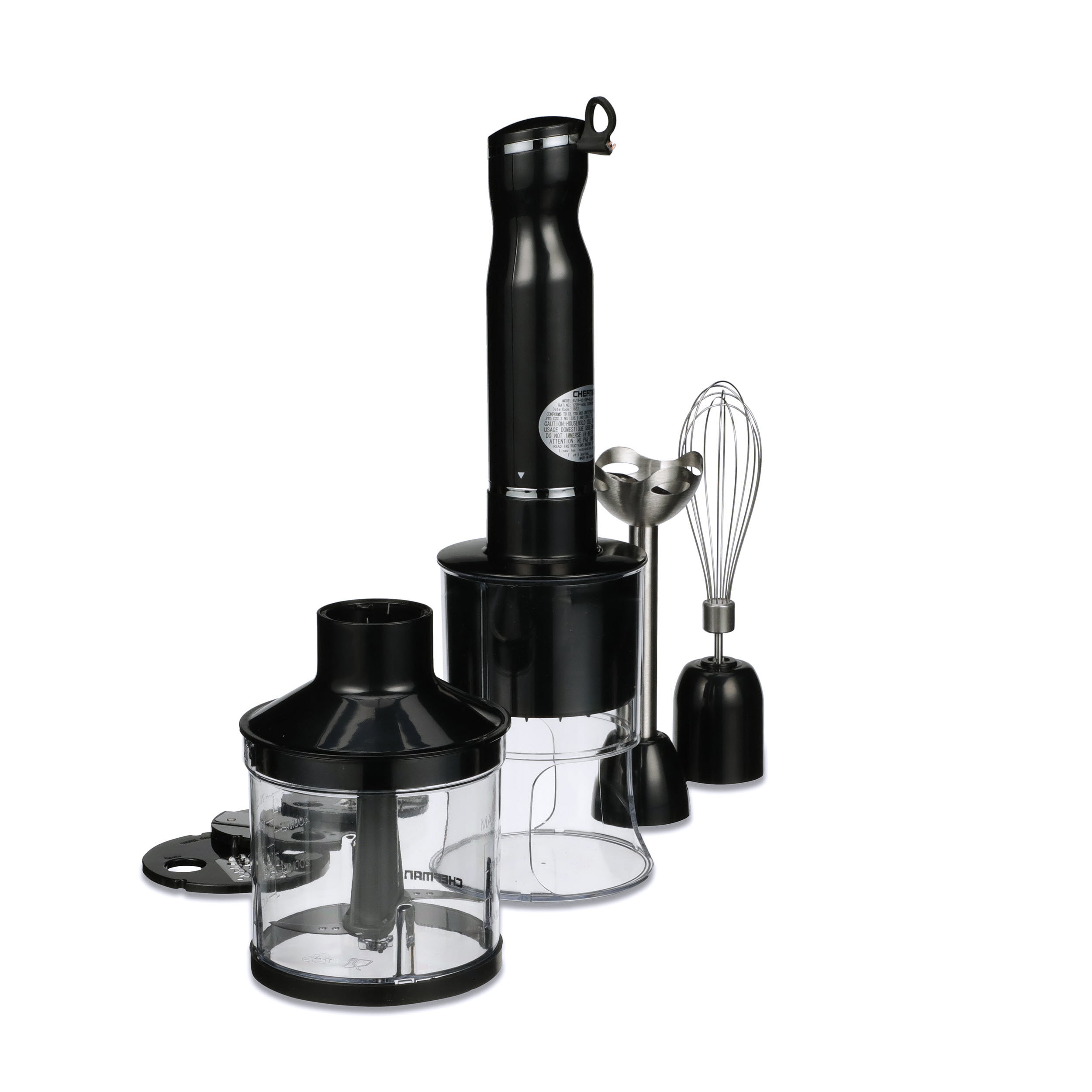 Chefman Electric Spiralizer & Immersion Blender/Vegetable Slicer 6-in-1  Food Prep Combo Kit, Includes 3 Spiralizing Blade Attachments, Zoodle  Maker;