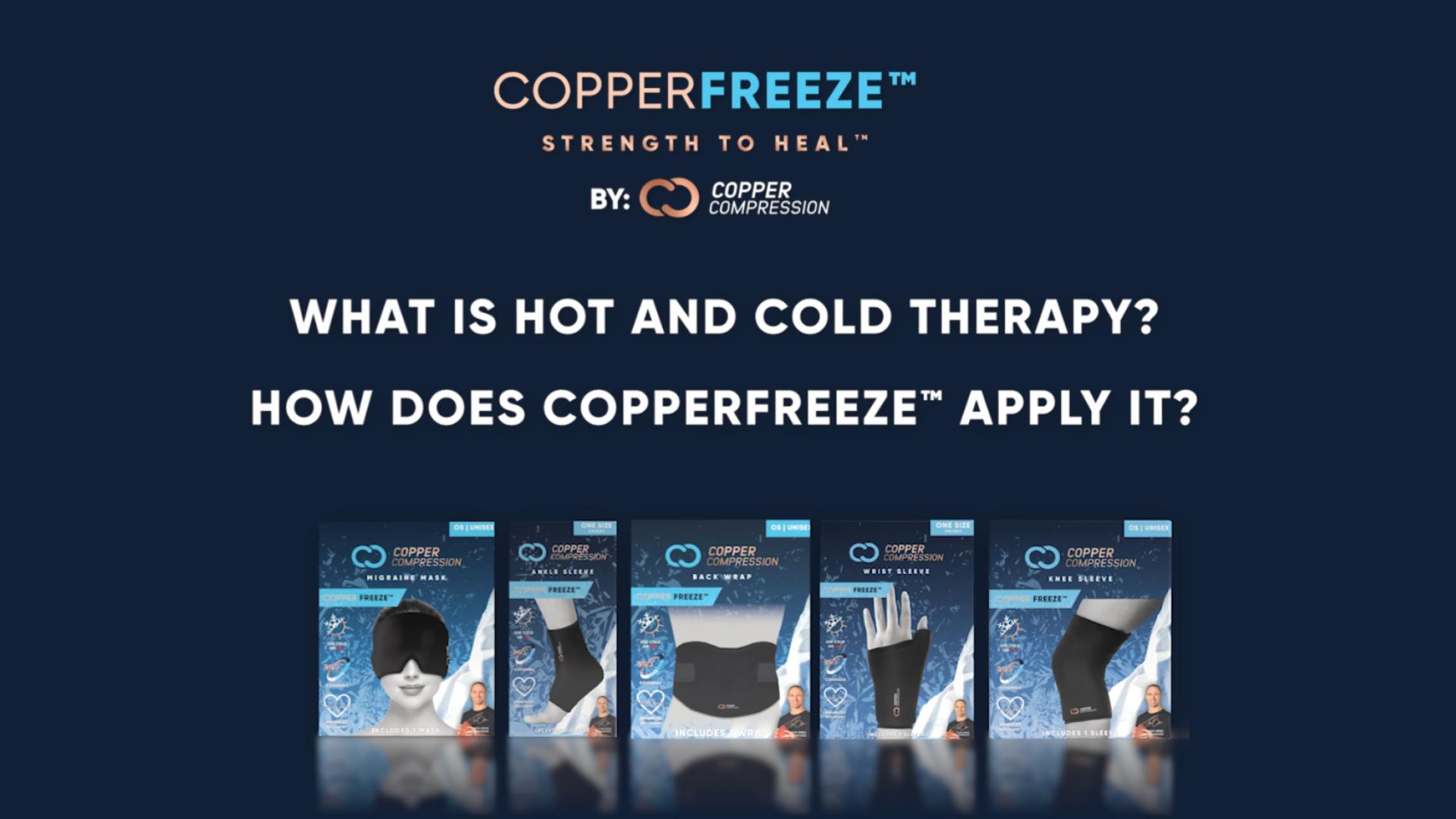 thumbnail video image 2 of CopperFreeze Wrist Sleeve for Hot & Cold Therapy – Pain Relief & Sprain Support, 2 of 12