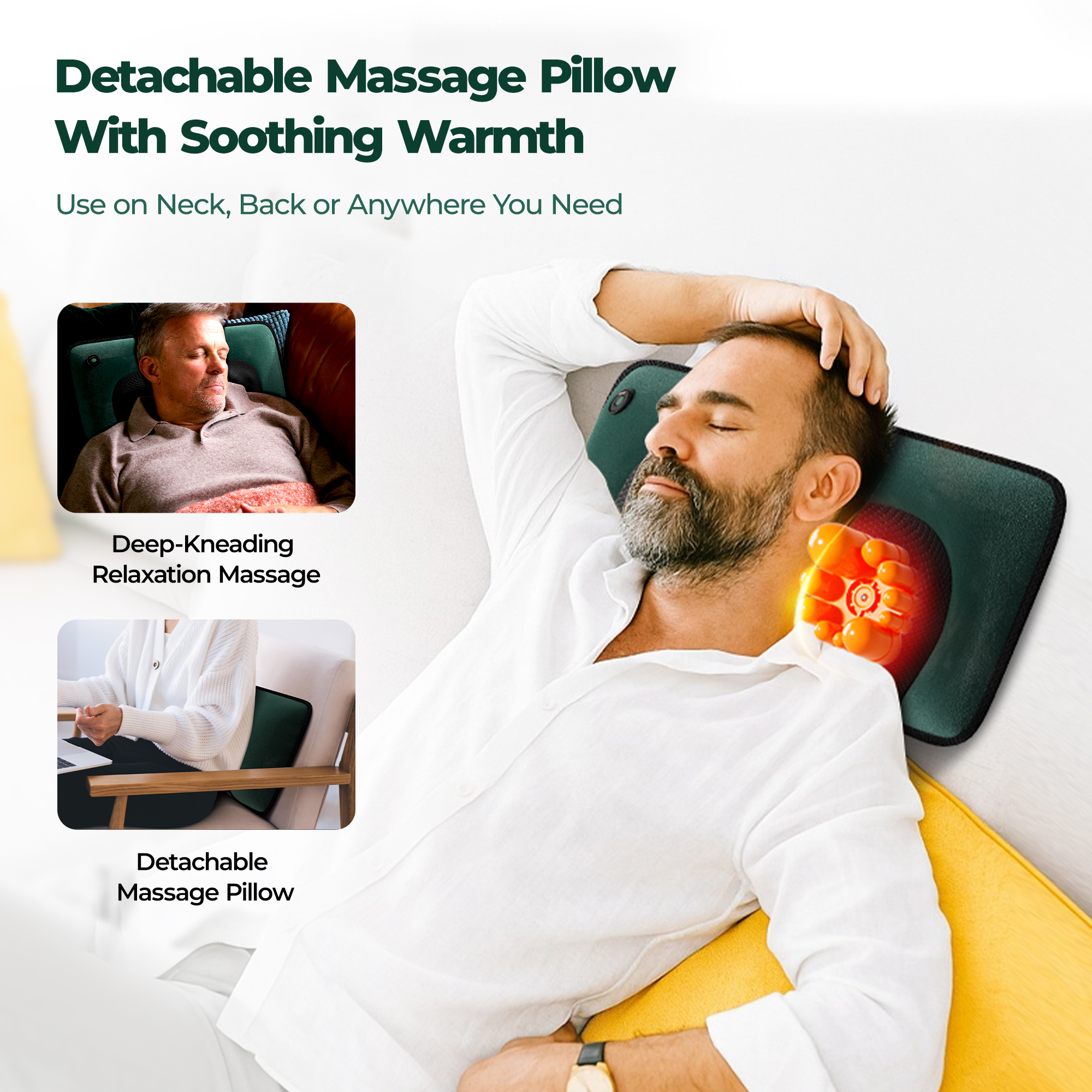 thumbnail video image 2 of Himouta Full Body Massage Mat with Heat, Back Massage Chair Pad with 10 Vibration Motors for Neck, Back, Waist, Legs, 2 of 12