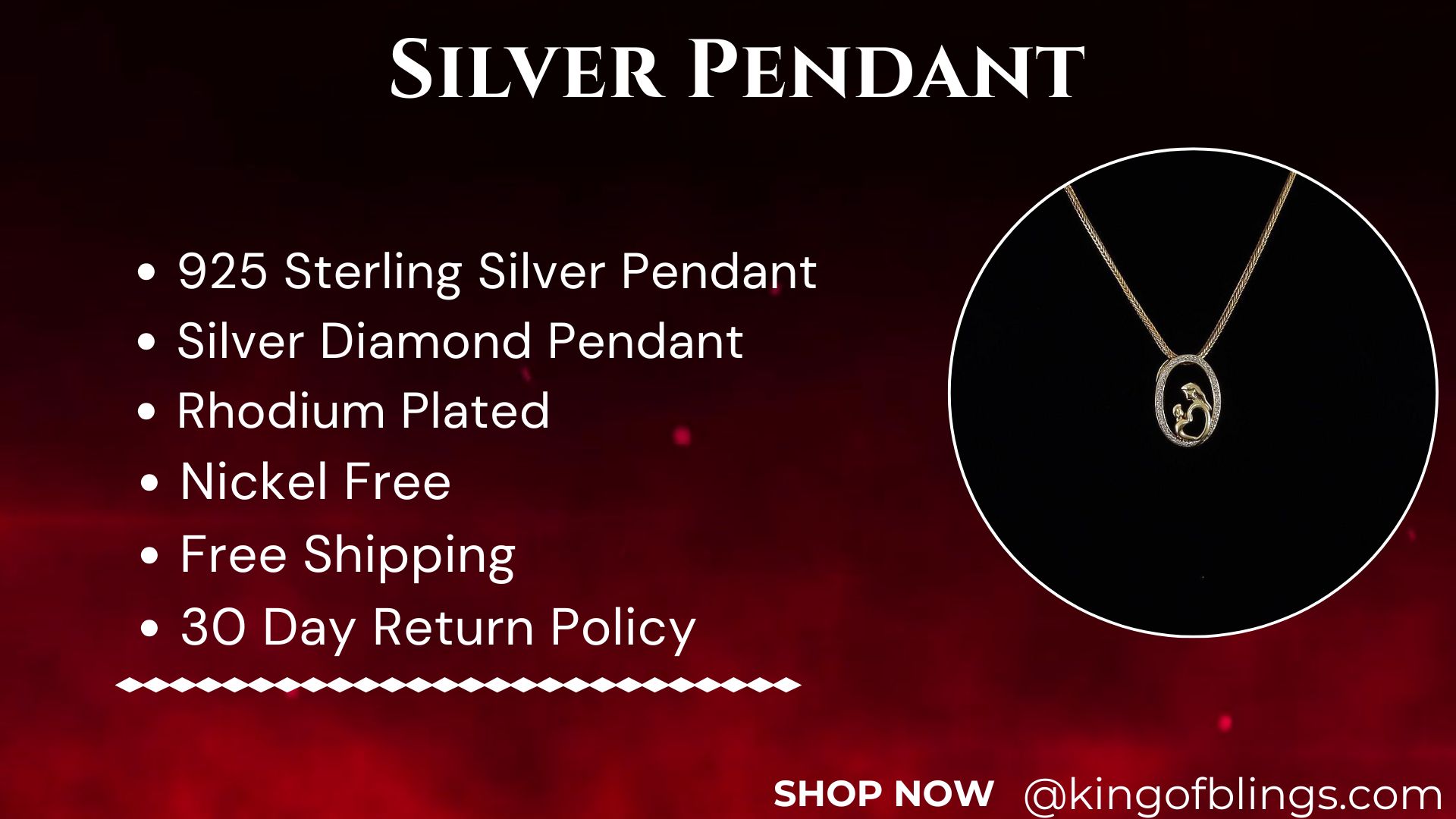 thumbnail video image 2 of King Of Bling's Real 0.10ct Diamond 925 Sterling Silver MOTHER'S CHILD LOVE Yellow Pendant, 2 of 13