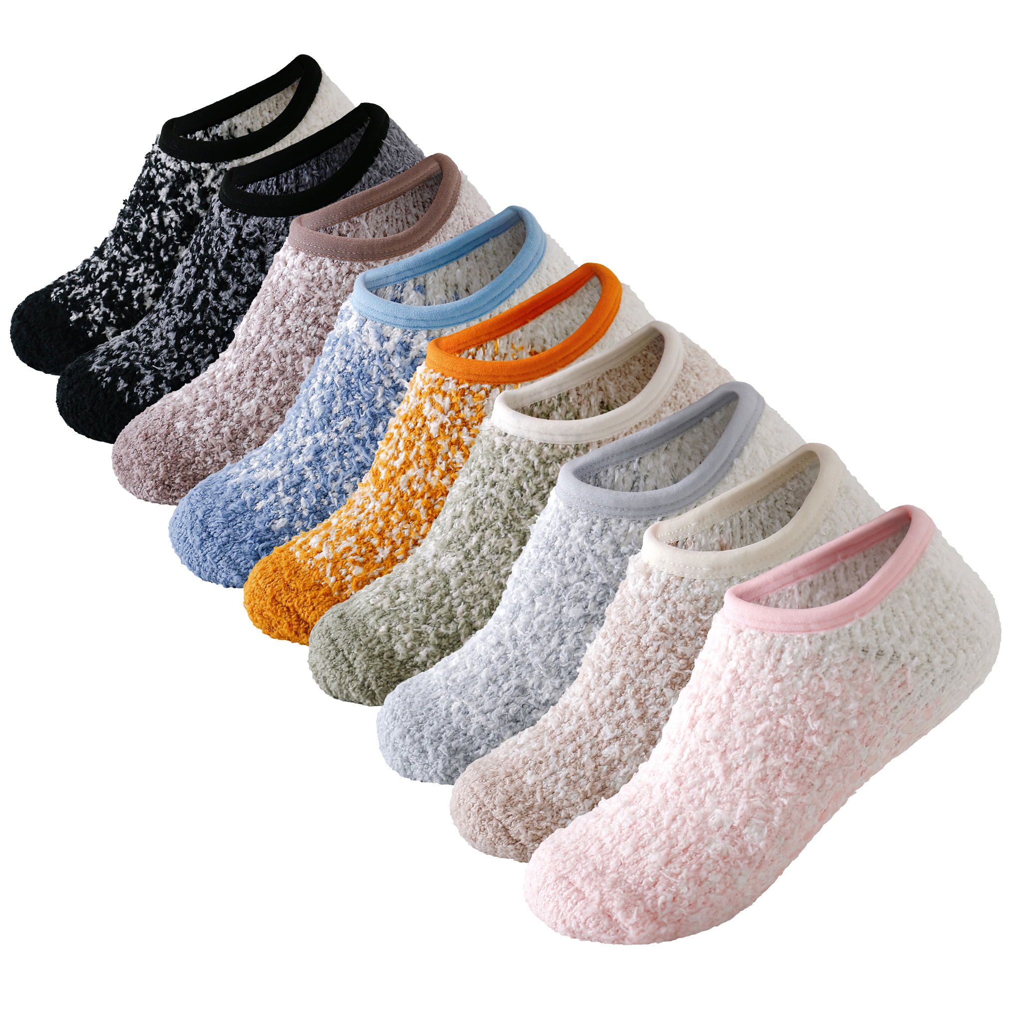 thumbnail video image 2 of SKOLA Slipper Socks for Women with Grips Fuzzy Slipper Socks Warm Soft Fluffy Socks Non Slip Socks with Grips for Women, 2 of 11