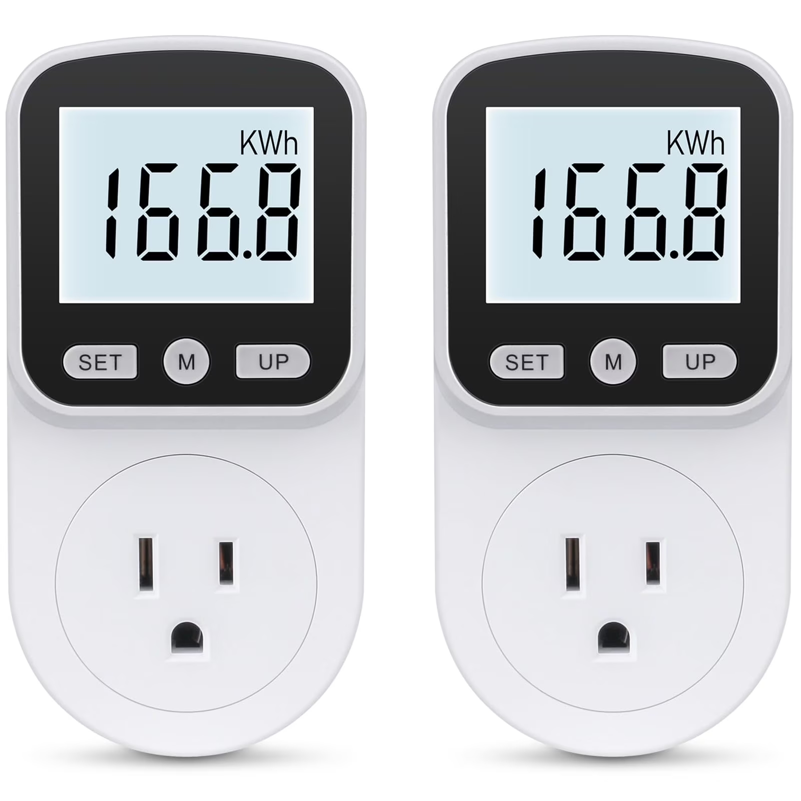 thumbnail video image 2 of Upgraded Watt Meter Plug in Power Meter Home Energy Monitor Power Consumption Meter, Energy Voltage Amps Kill Tester with White Backlight, Overload Protection, 7 Modes Display, 2 of 8
