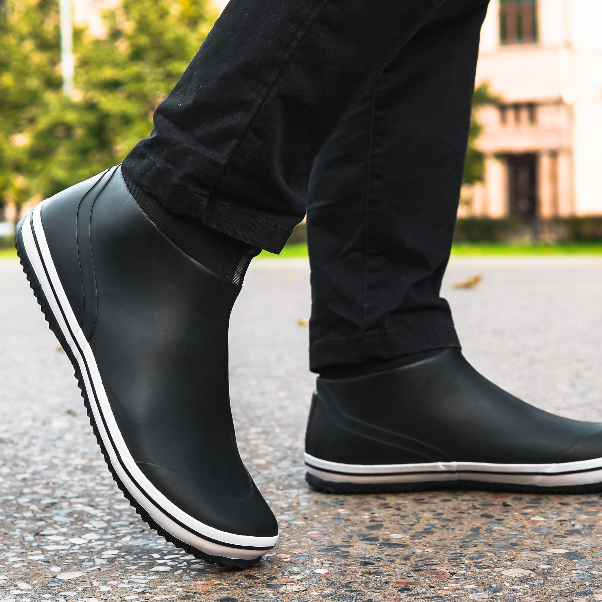 thumbnail video image 2 of NORTY Mens Ankle Rain Boots Adult Male Rubber Waterproof 6" Runs 1-2 Sizes Big, 2 of 8