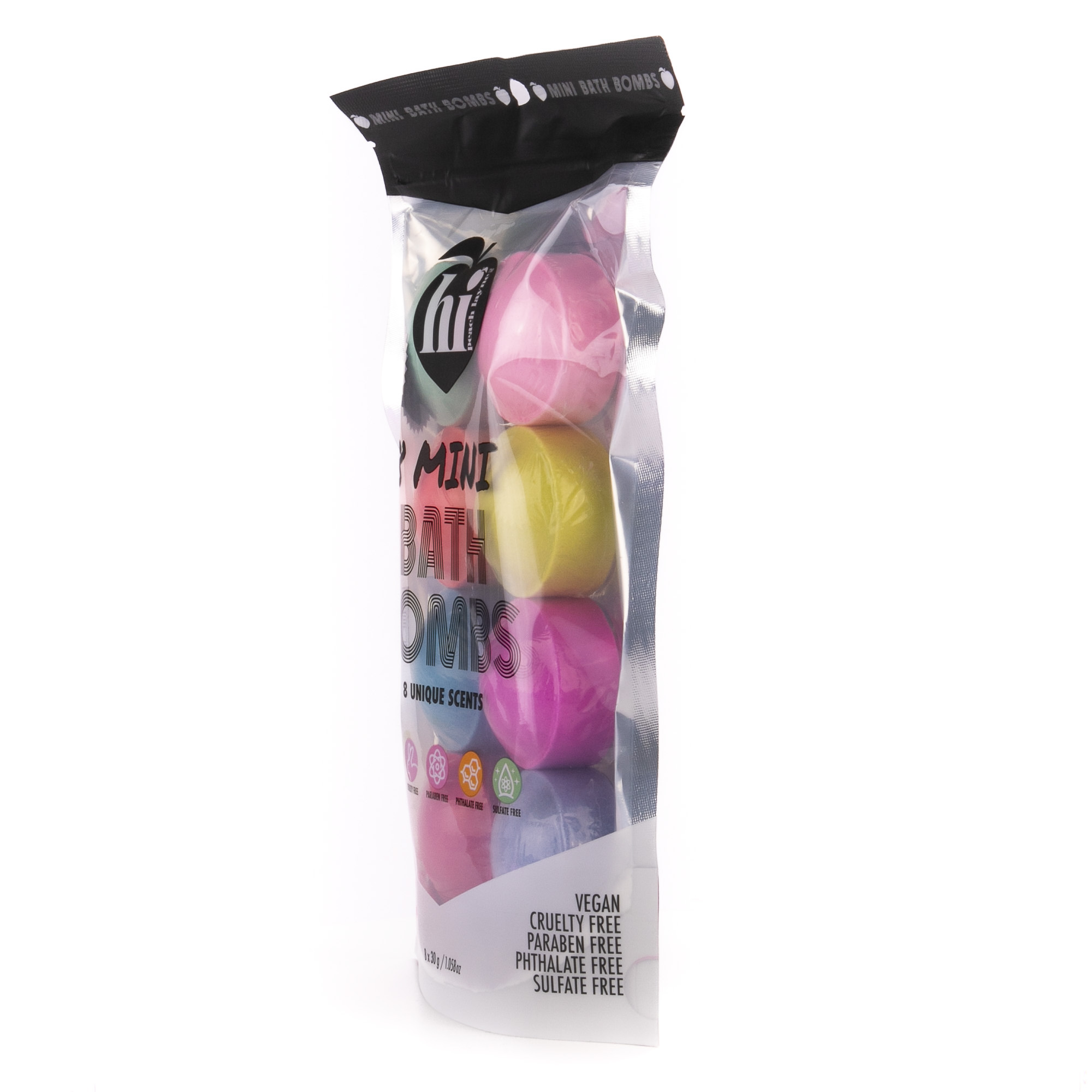 Hi Peach Layne Mini Bath Bomb Bag, 8 Assorted Scents with Surprise
