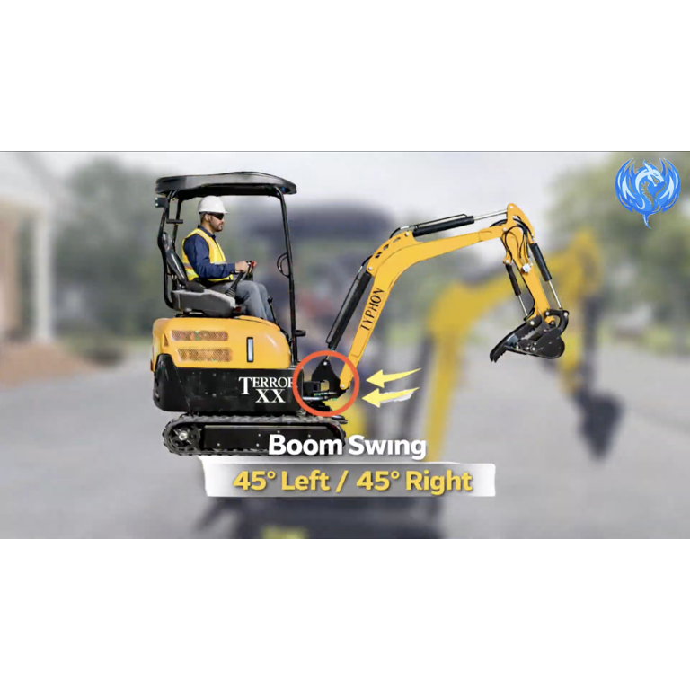 4,000 lb TYPHON Terror XX Mini Excavator Rubber Track with Kubota
