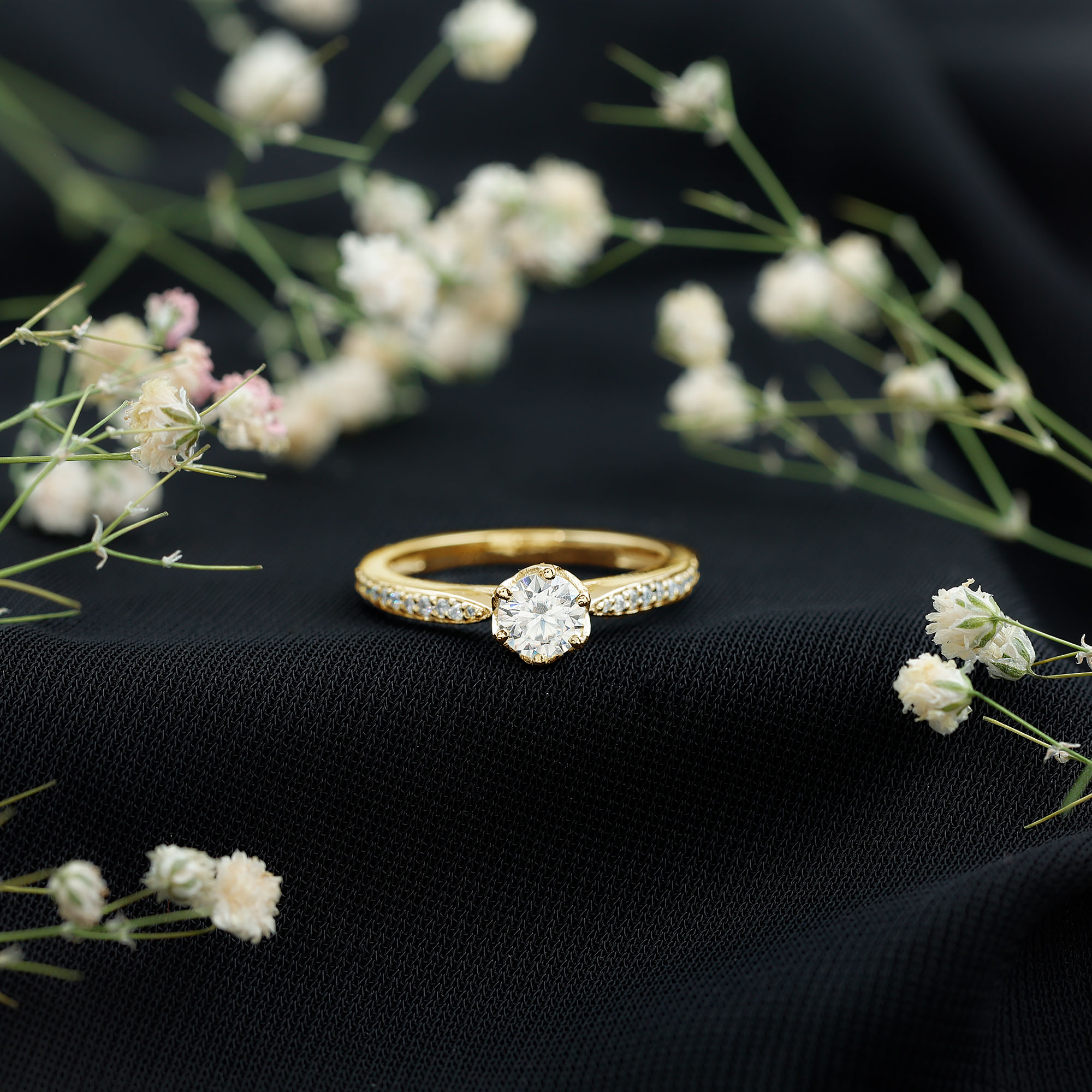 thumbnail video image 2 of Rosec Jewels Lab Created Round Engagement Ring 5 MM - 0.5 Ct - EF-VS Quality Certified, 18K White Gold, US 10.50, 2 of 9